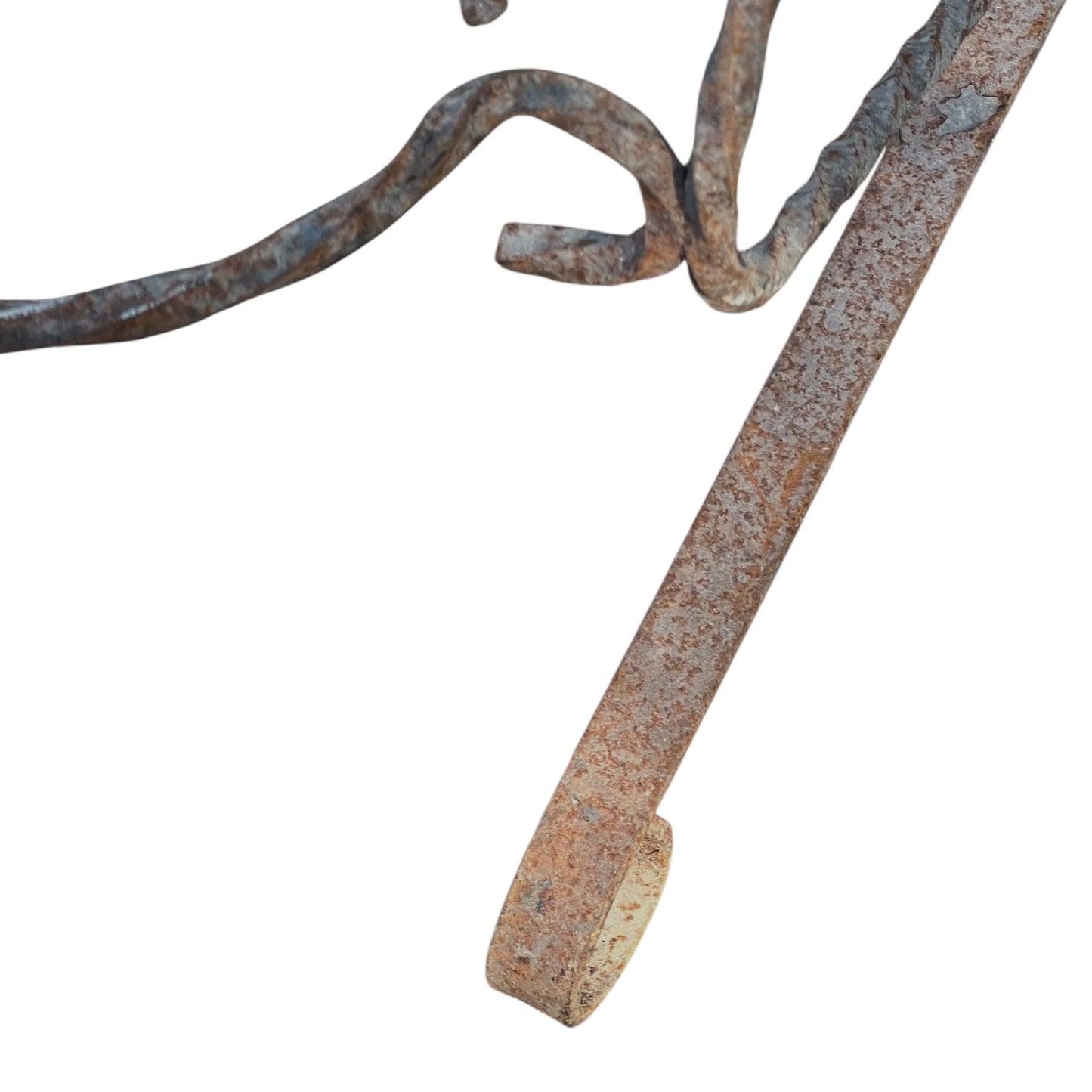 detail view of iron planter
