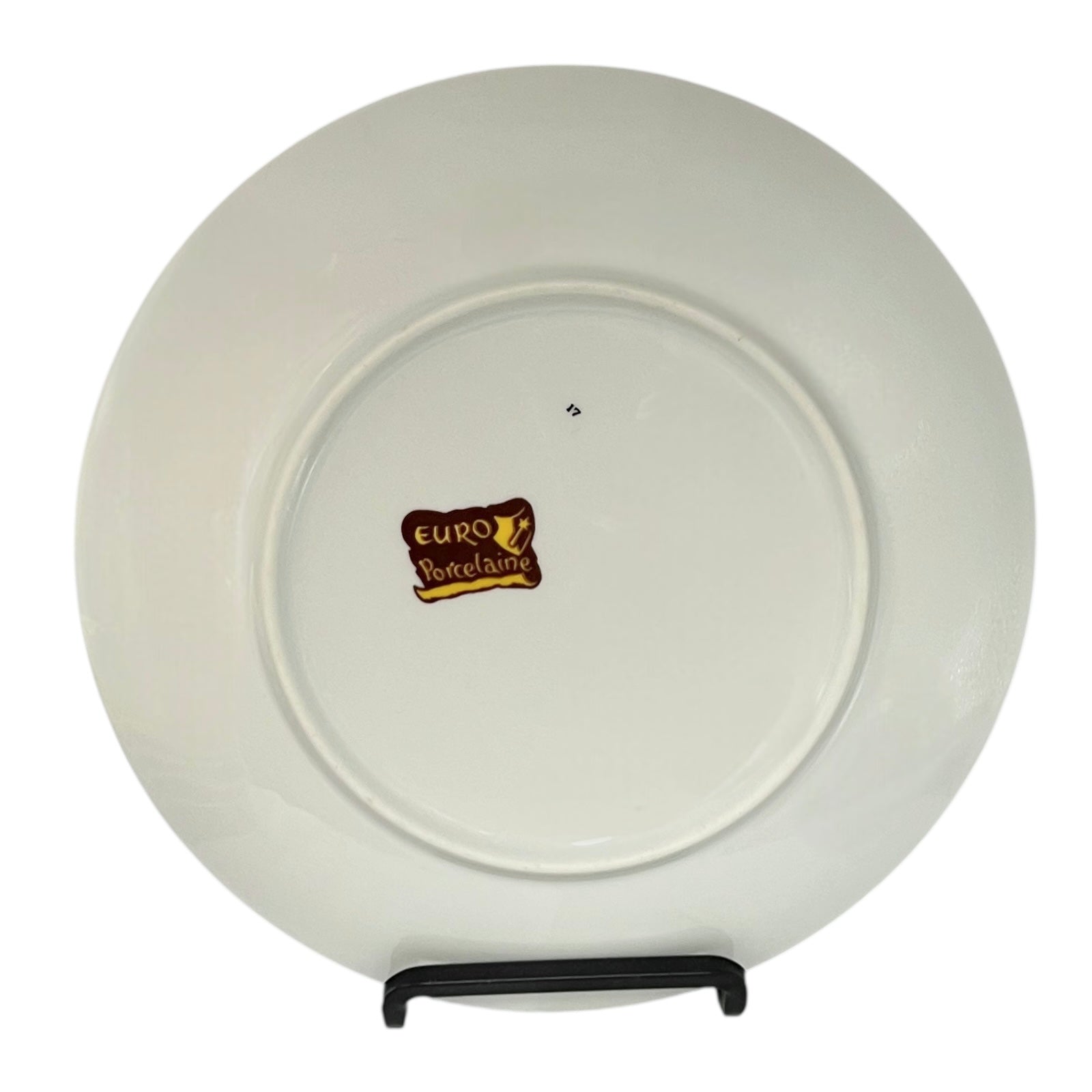 Back of a French plate on a white background