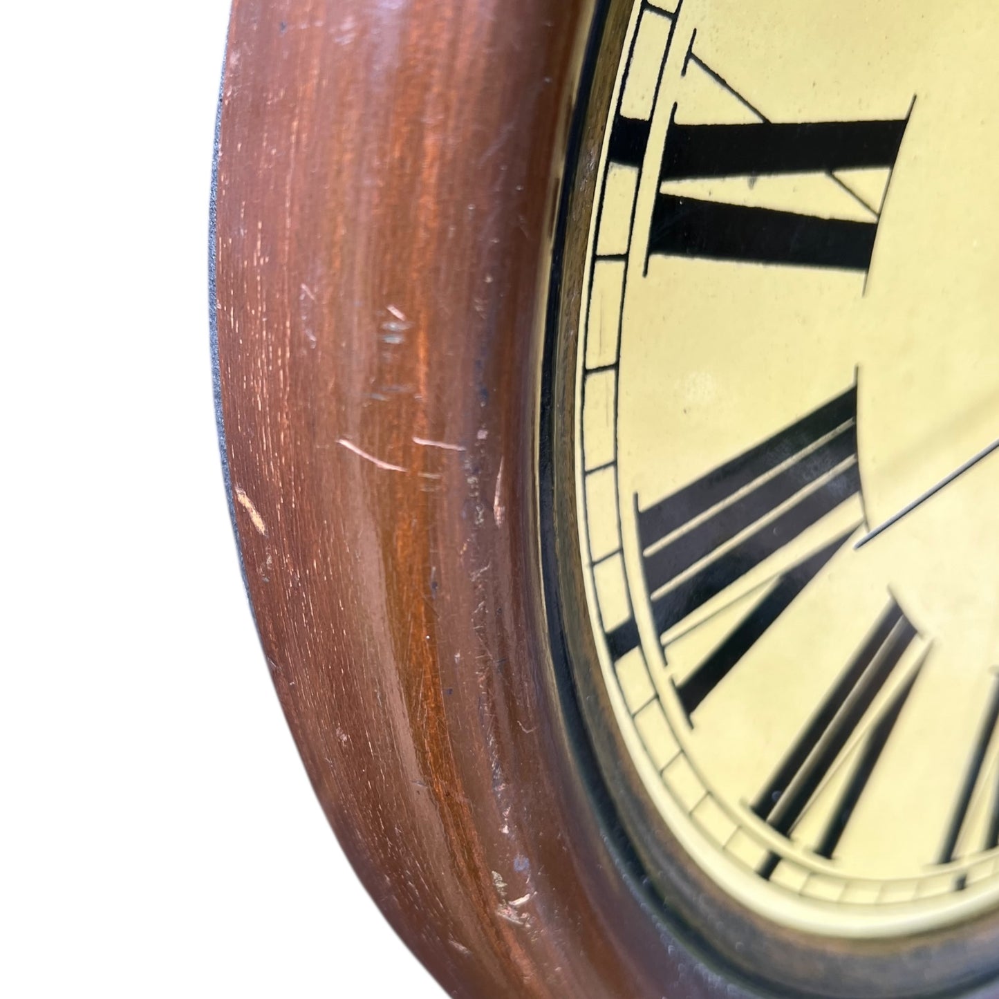 close up of rim of clock