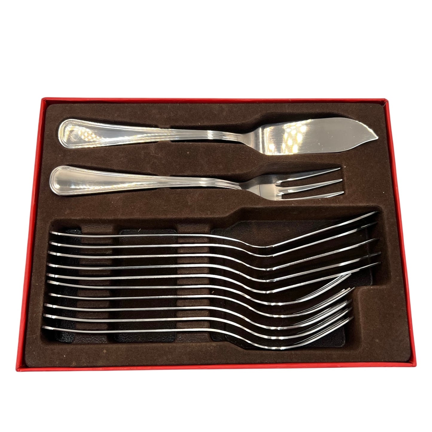 French Guy Degrenne Fish Cutlery Set for 6 in original box for sale