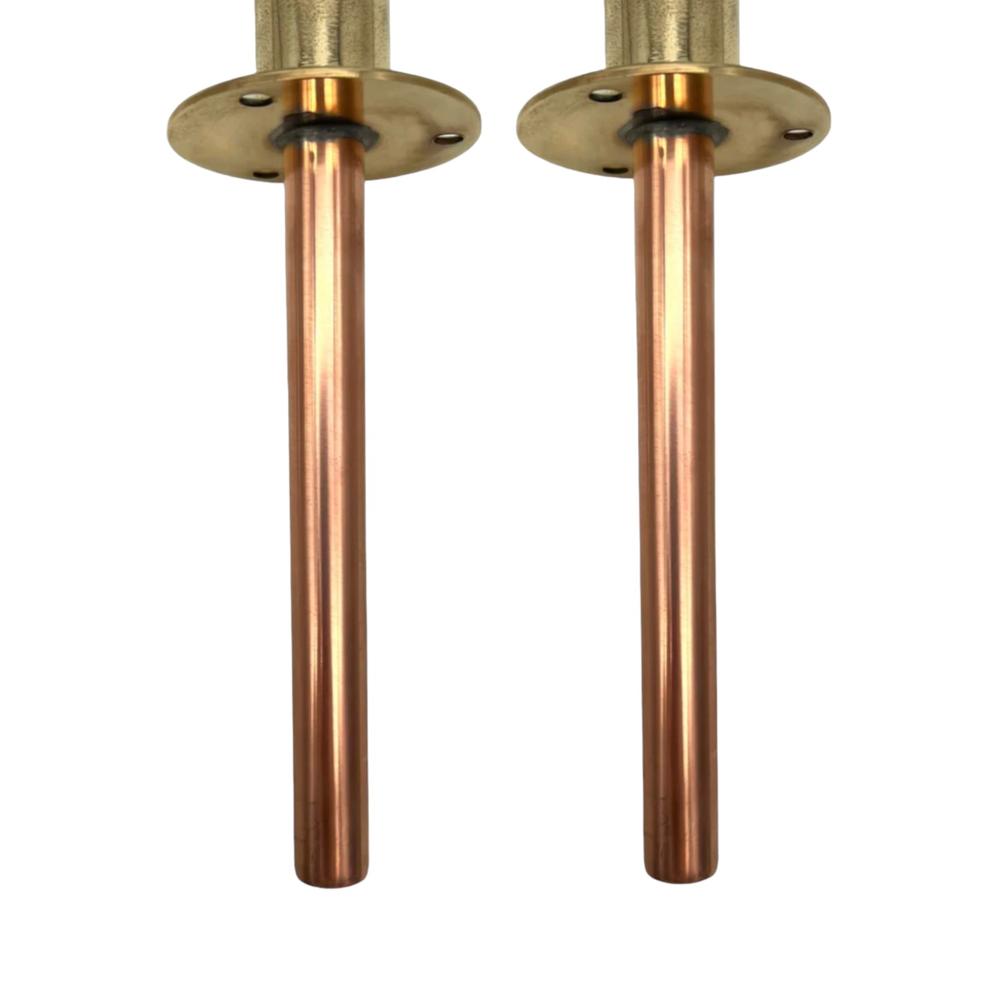 image pair of handmade copper and brass taps