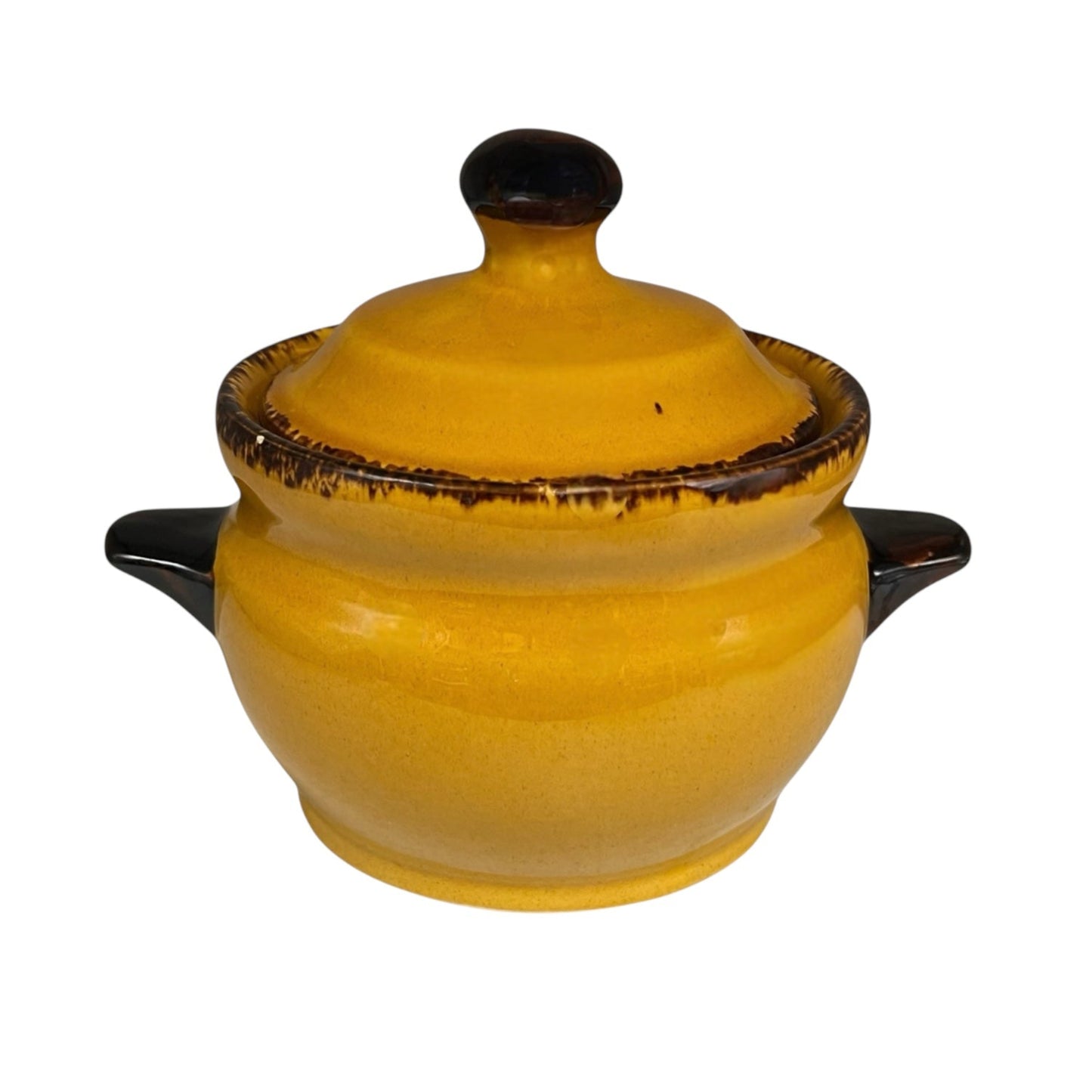 Vintage Bertine Porcelain Bowl with Lid, 1 litre Handmade Ceramic Pot