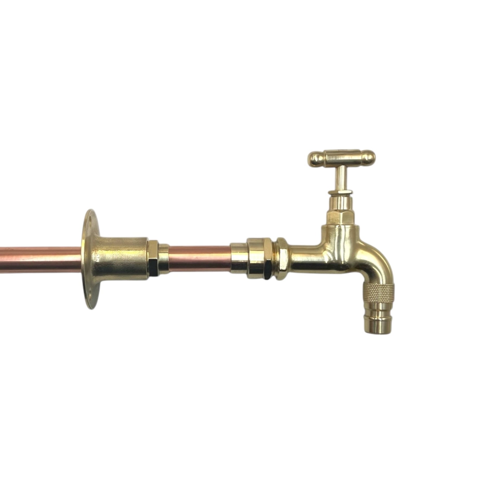 Vintage Style Brass Kitchen or Bathroom Tap, Wall Mounted Tap