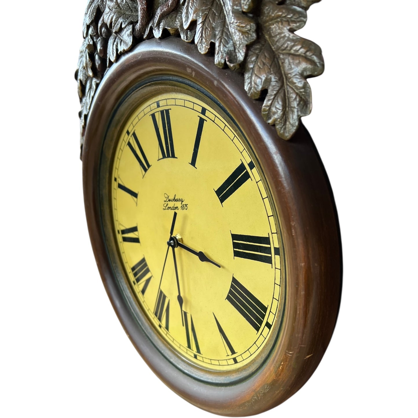 Vintage 3D Sign with Dewberry Clock, Wooden made by Country Corner with a squirrel decoration ideal for a Home Bar for sale from All Things French Store