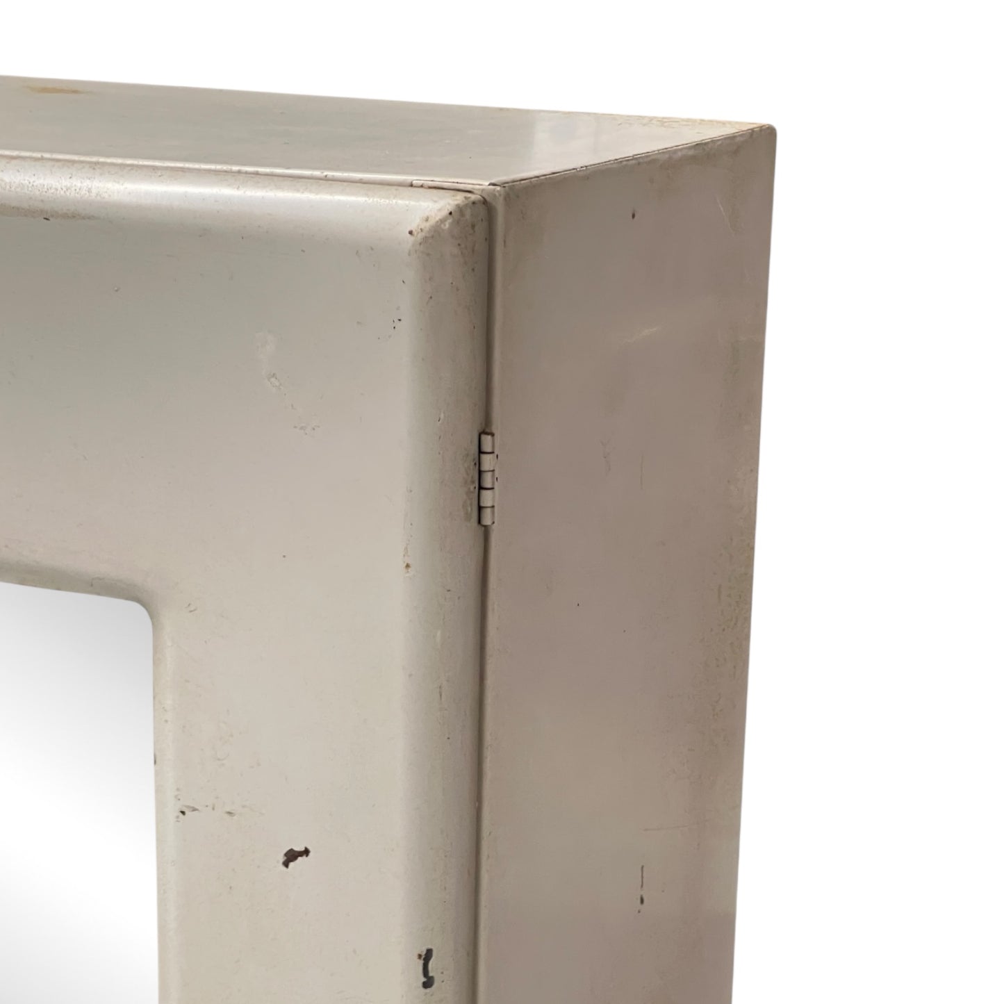 Close-up of a bathroom cabinet.