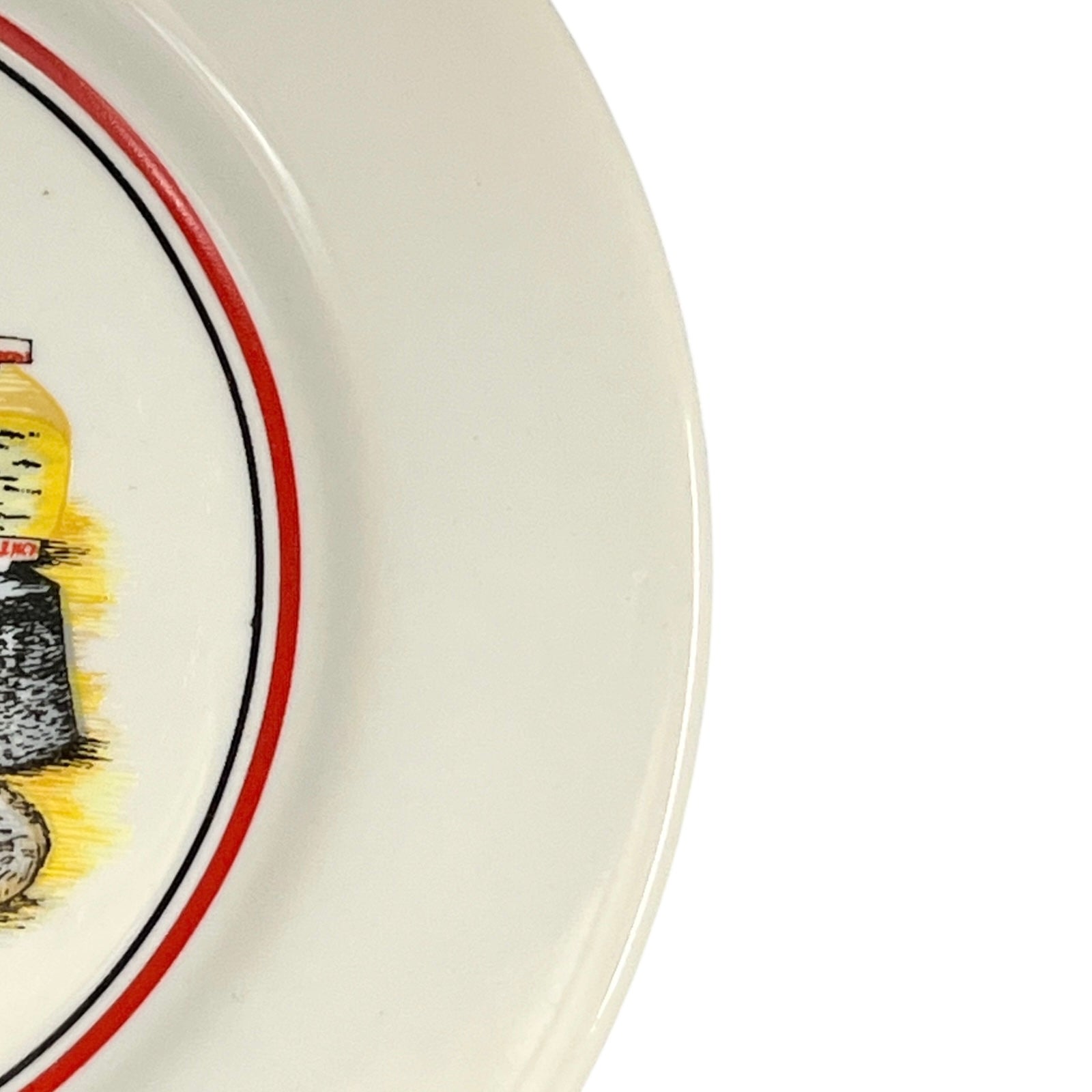 French Cheese Plates, Set of 6 with French Porcelain Les Fromages Plates