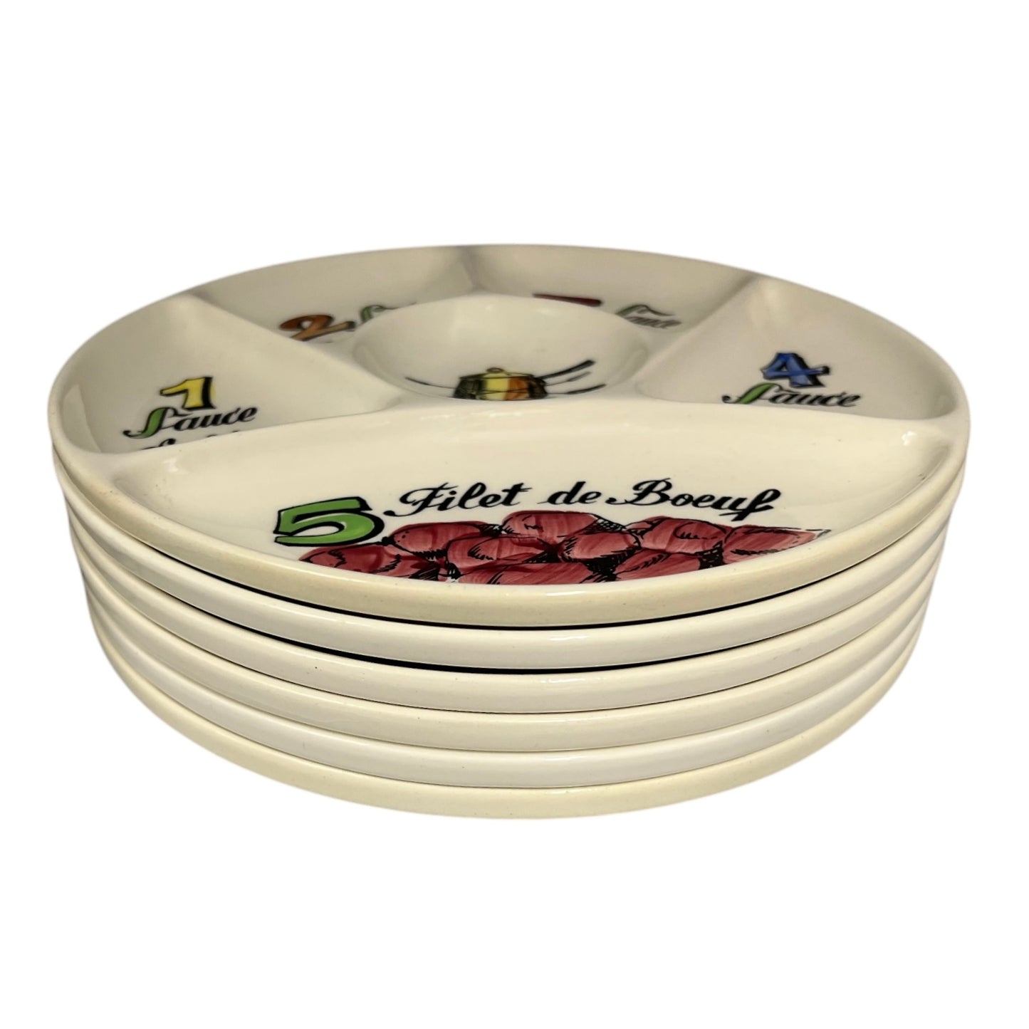 Fondue plate stack