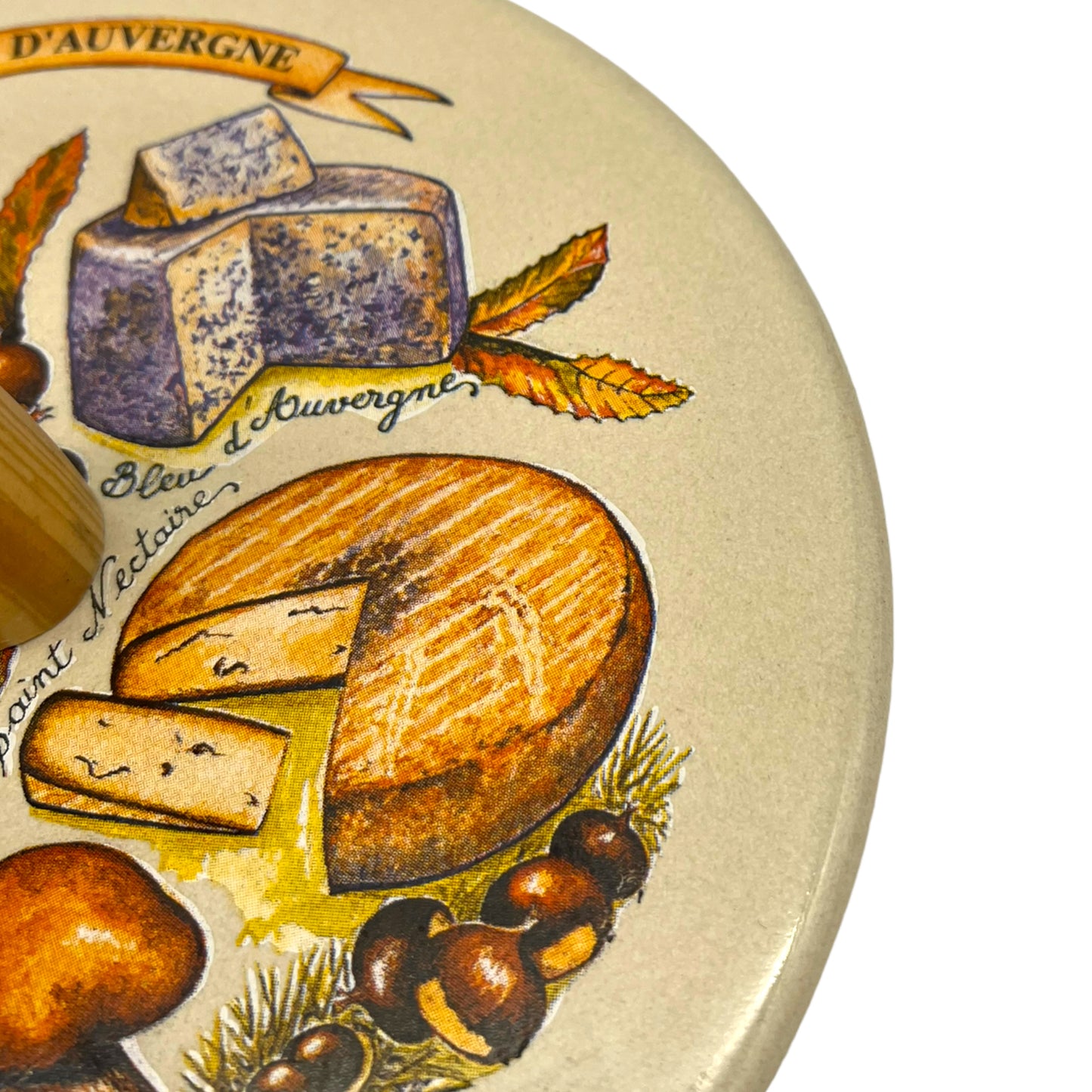 image 5 French ceramic cheeseboard with wooden handle sold by All Things French Store