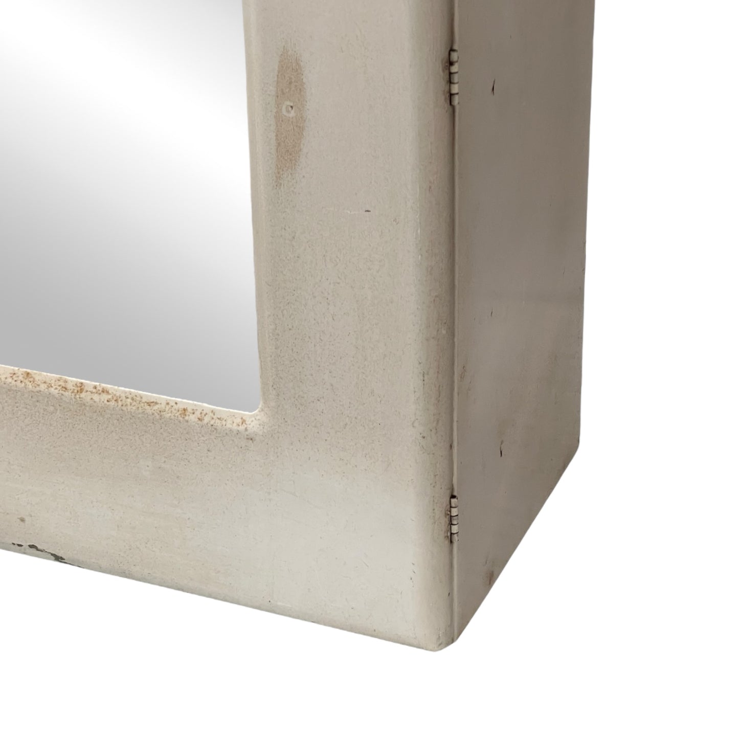 Close-up of a bathroom cabinet.