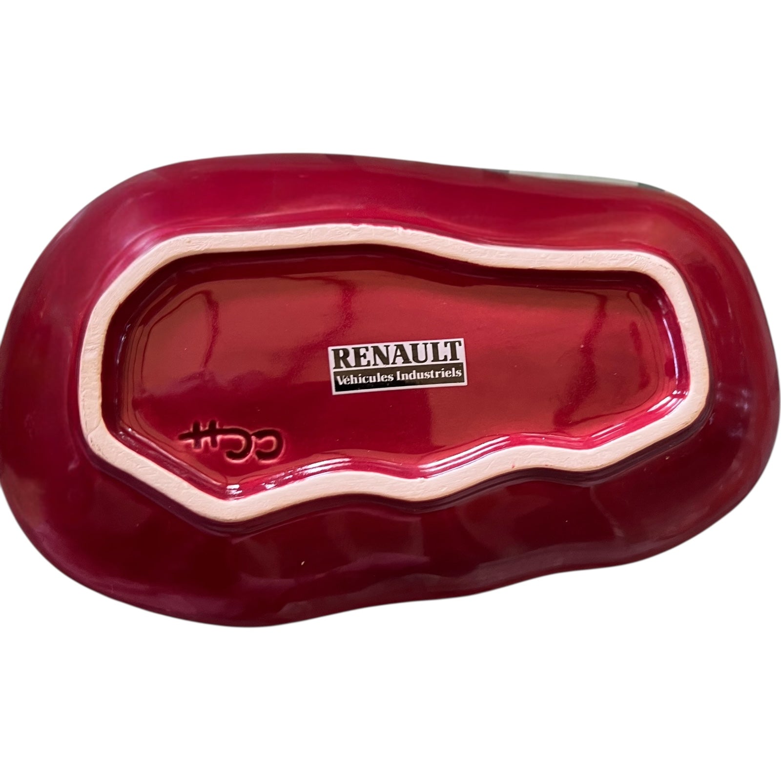 Renault Truck Collectible Trinket Tray, back view