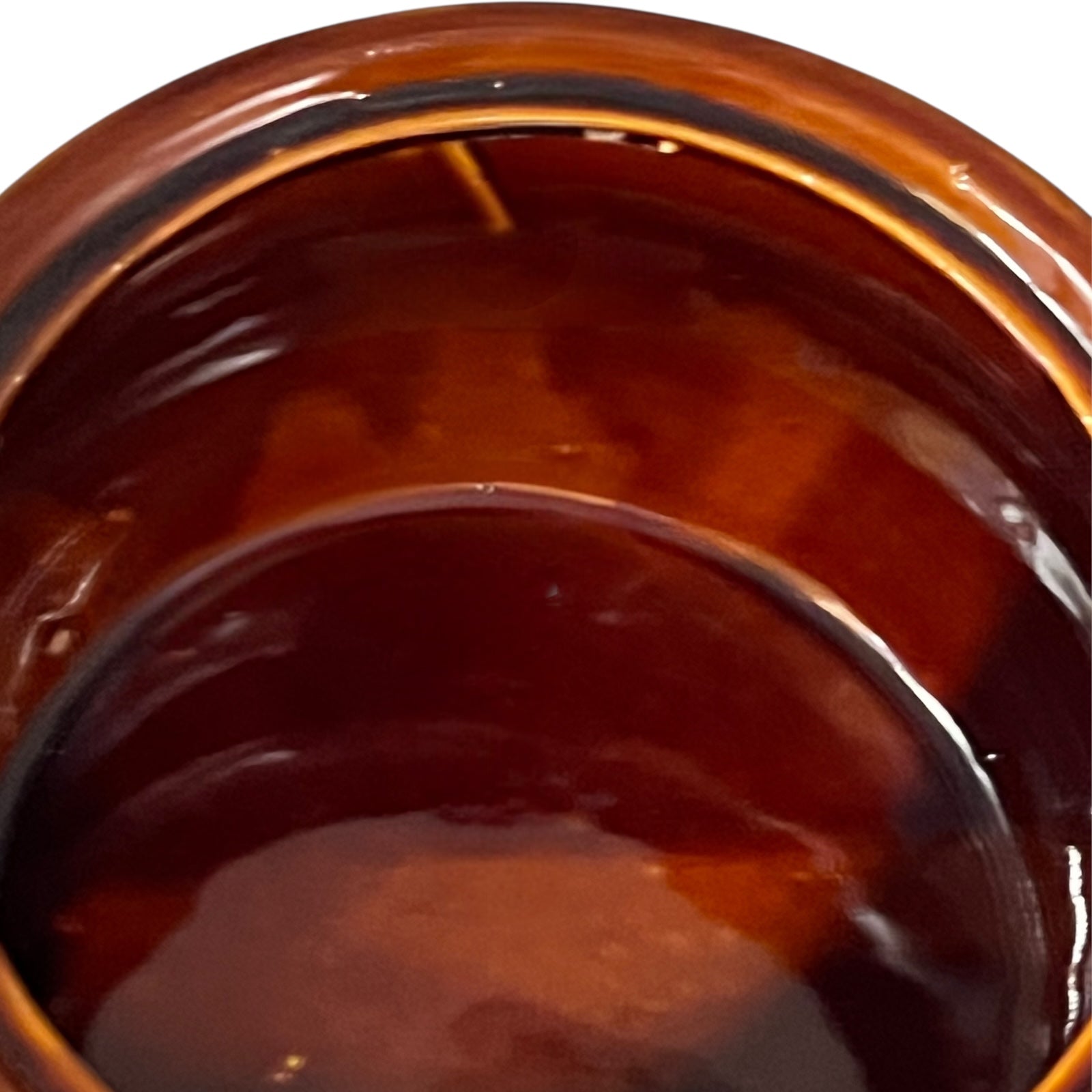 Close-up of a ceramic soup tureen text on a white background