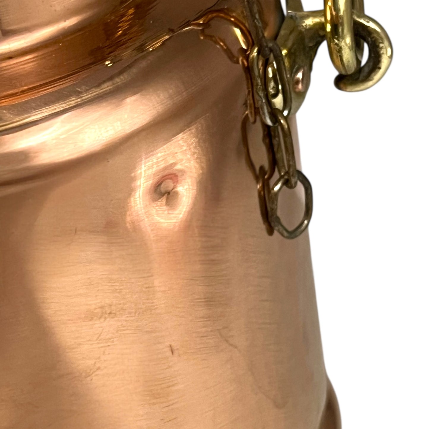 copper milk churn side view