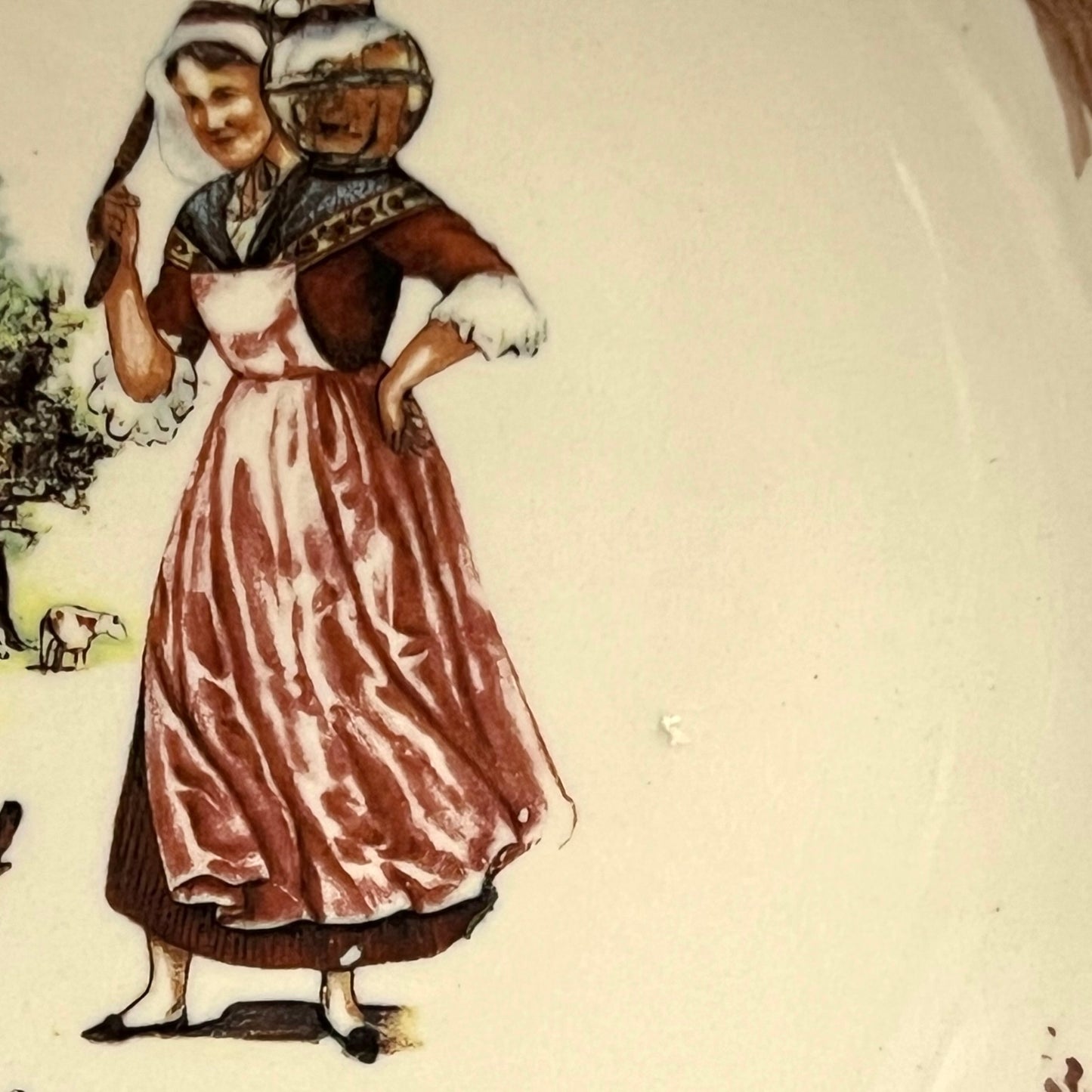 close up view of regional French plate