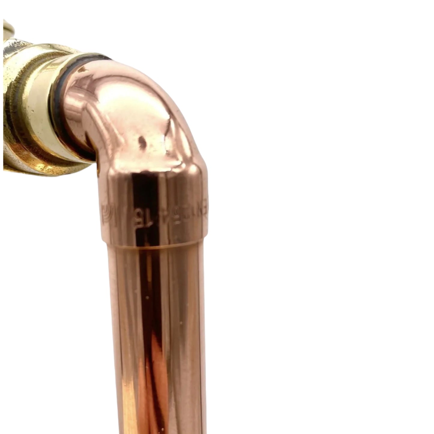 image Pair of handmade copper and brass kitchen or bathroom taps
