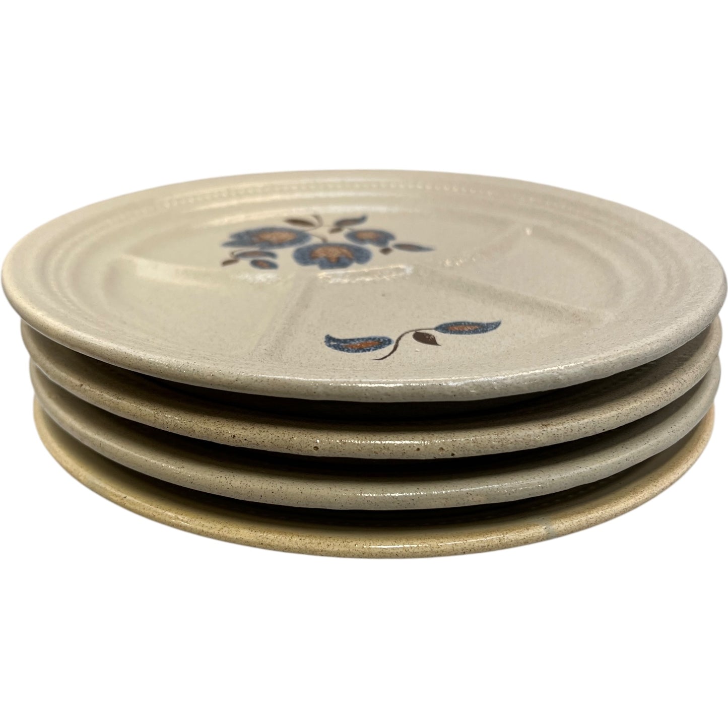 side view of divided French vintage plate