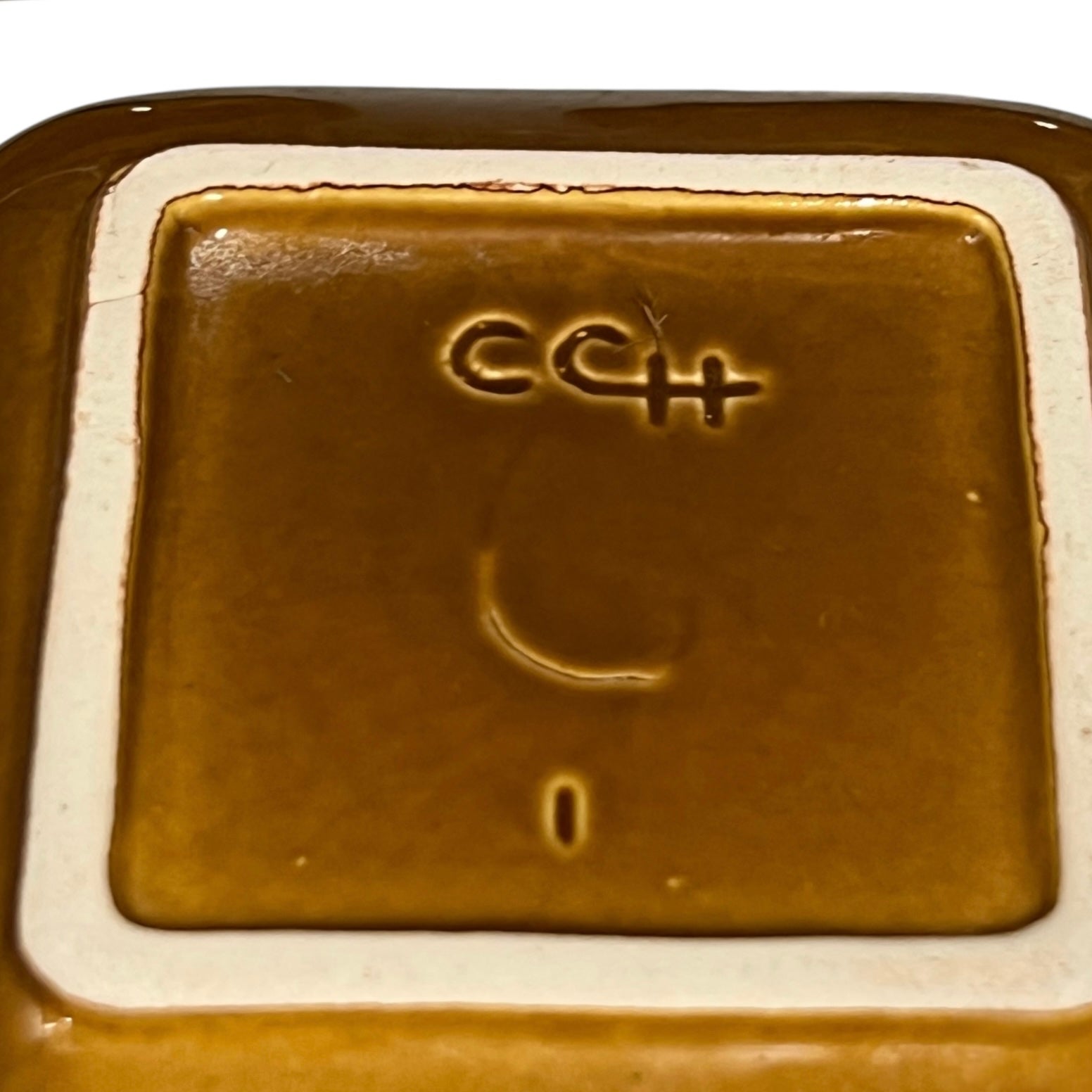 back of ceramic tray