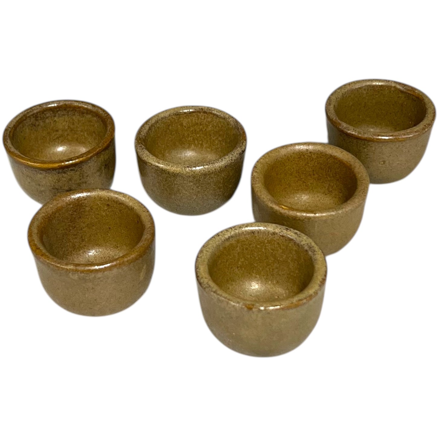 Set of 6 Vintage French Ceramic Escargot Cups, Small Snail Serving Pots