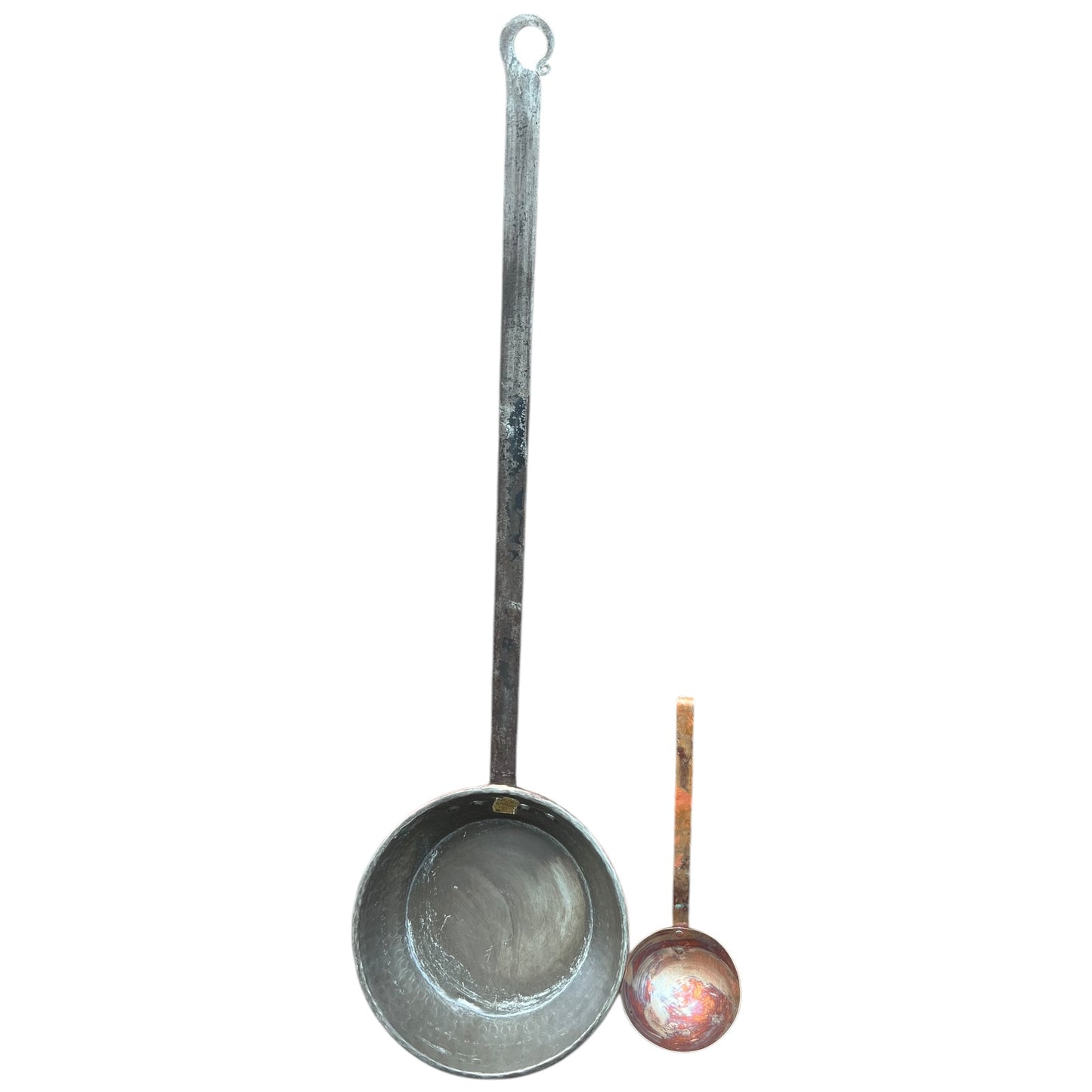 Very Long Handled Vintage Copper Pan, Antique French Copper, + 1m Long