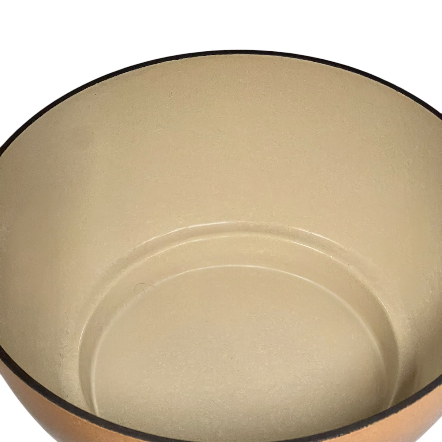 inside view of Le Creuset fondue pot