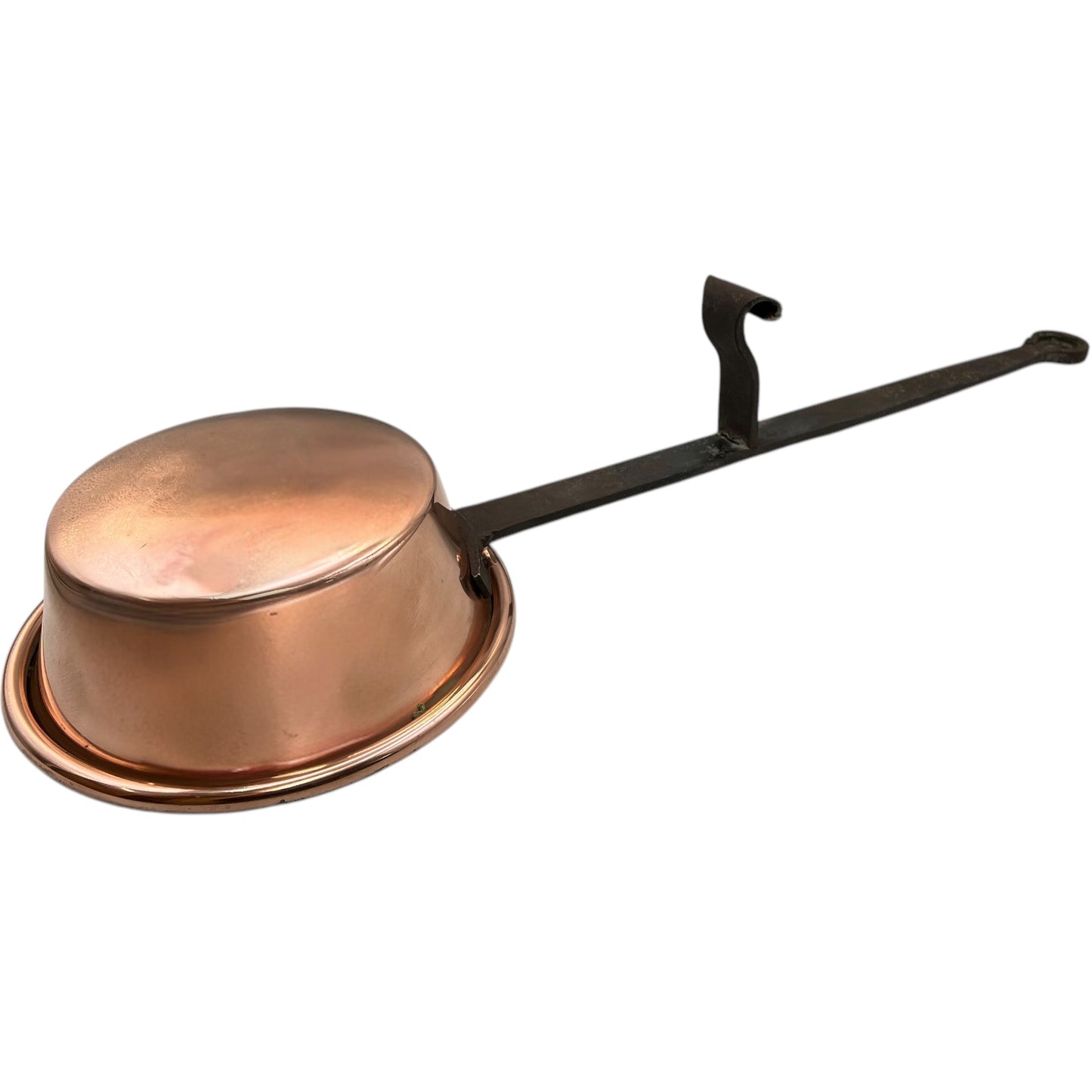 French Vintage Copper Hearth Pan Skillet, Traditional Fireplace Drip Pan