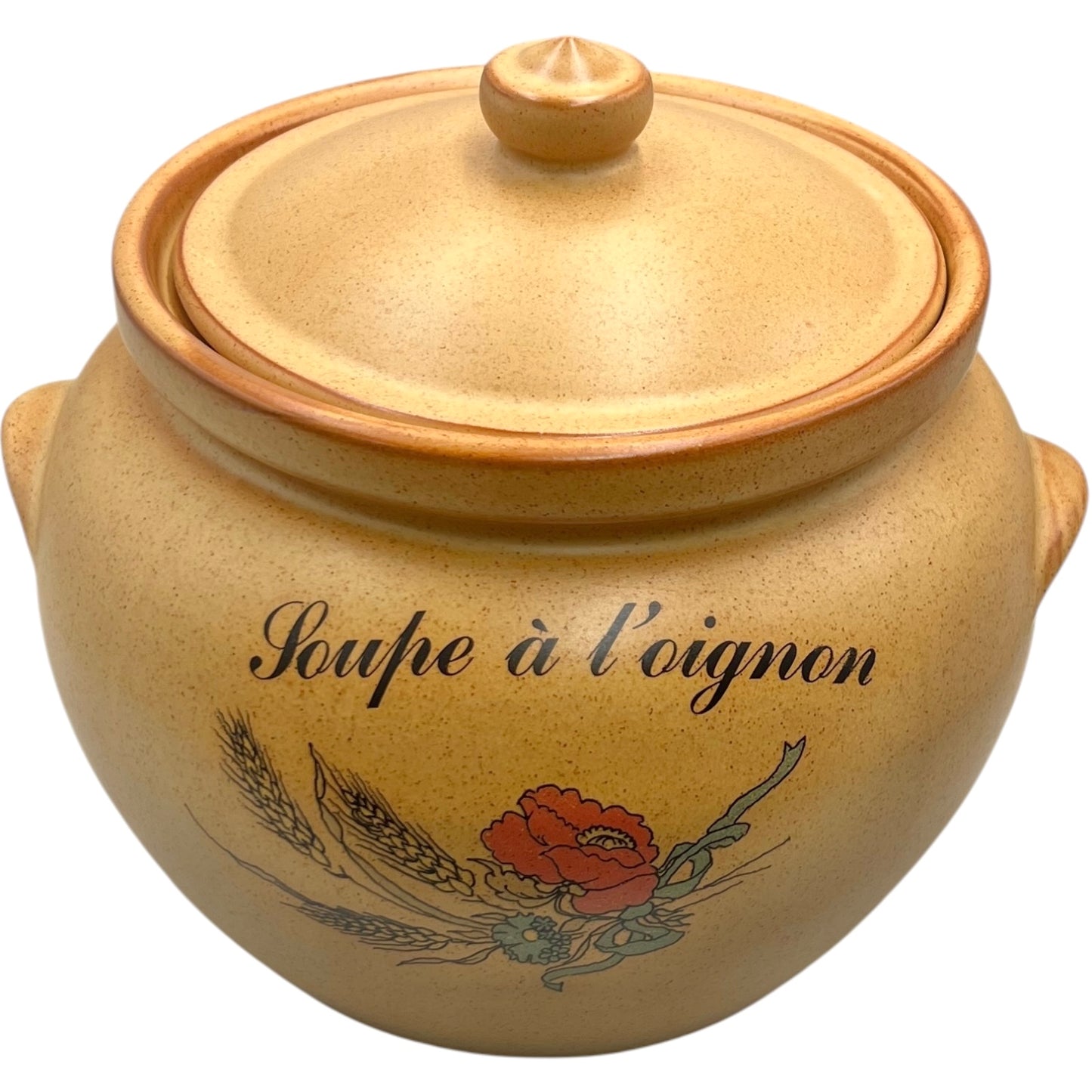 Vintage French Onion Soup Tureen – 3L Ceramic Crock with Lid | Rustic Country Kitchen