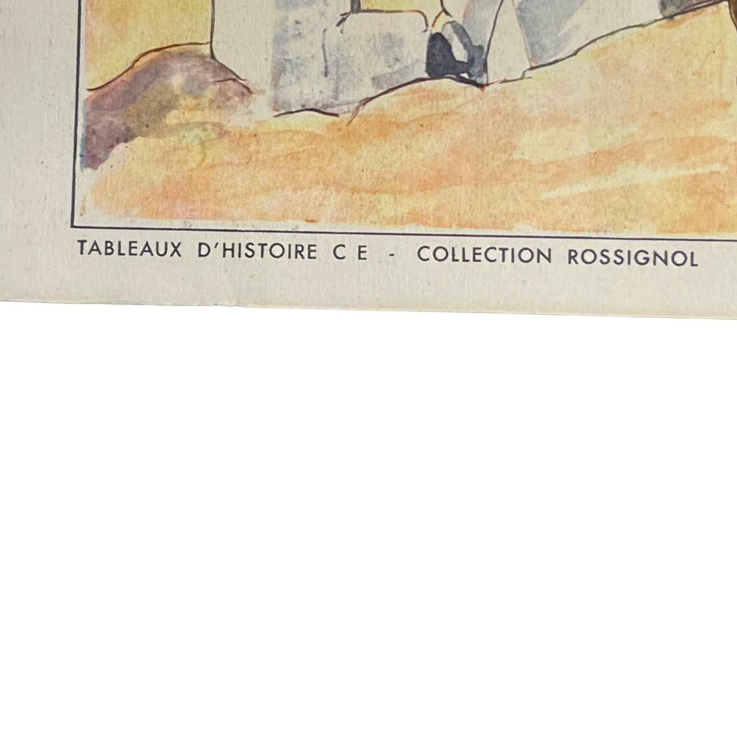 image 11 French vintage double sided school poster teaching aid