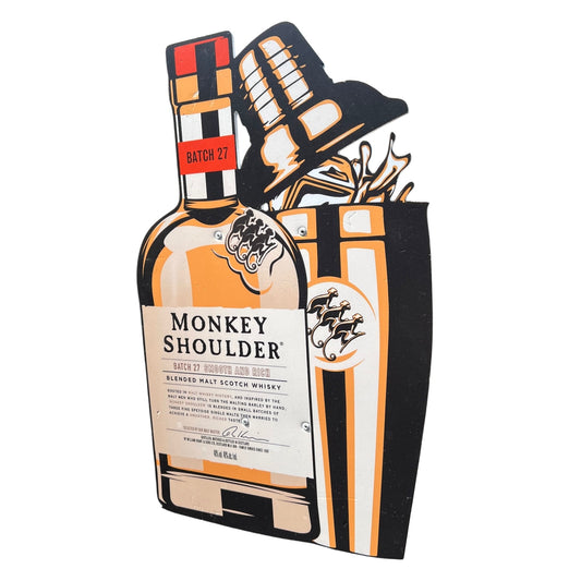 Monkey shoulder whiskey pub advertising sign for sale from All Things French Store