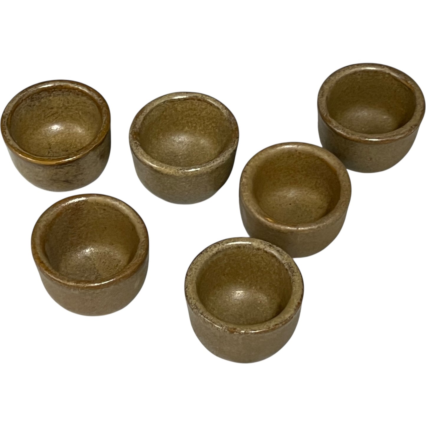 Set of 6 Vintage French Ceramic Escargot Cups, Small Snail Serving Pots for sale