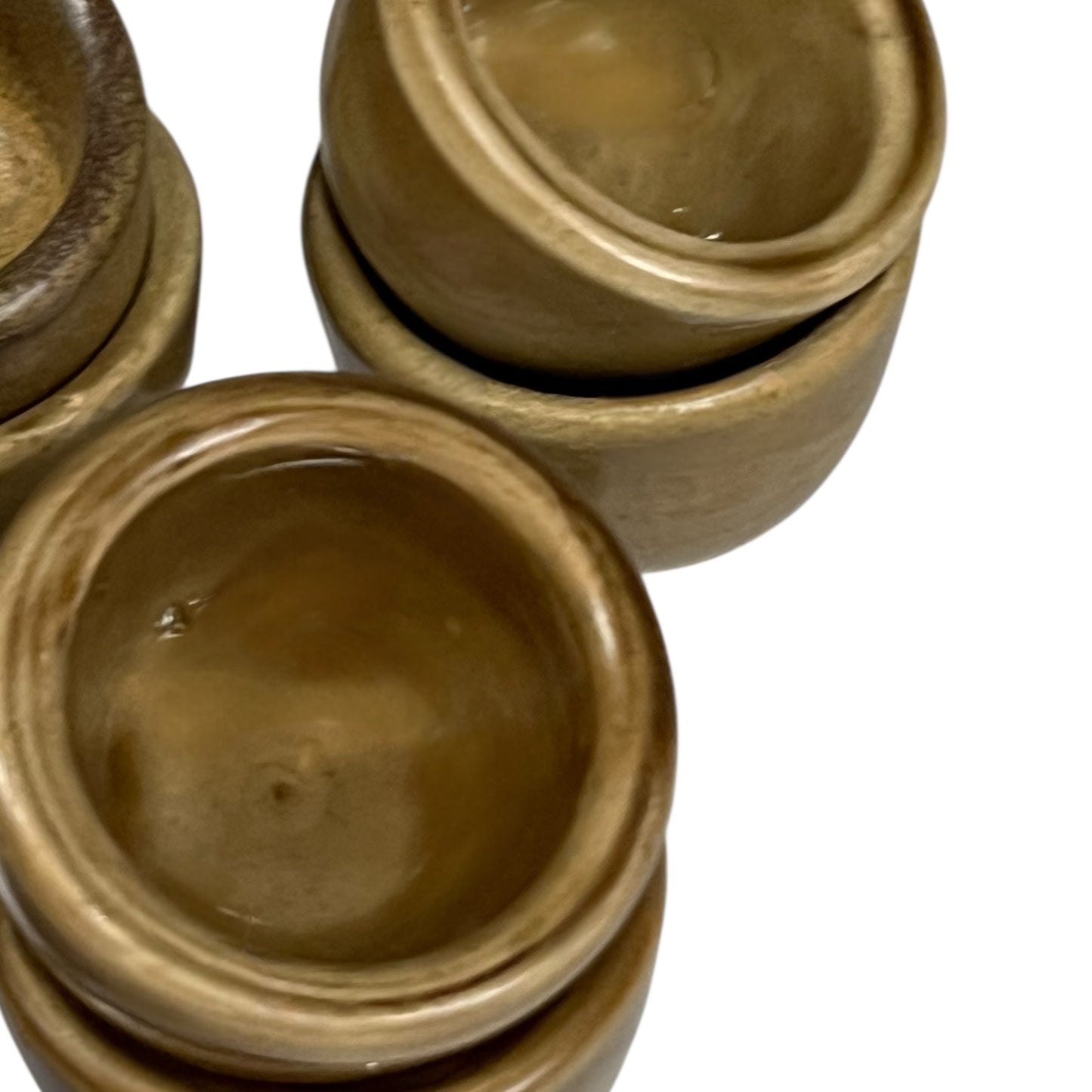 close up of snail pots