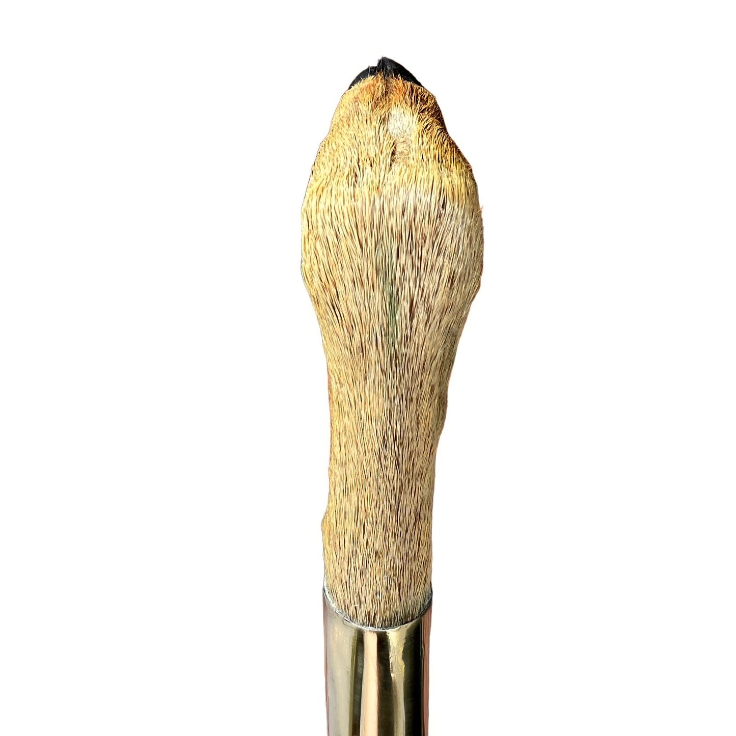 French vintage deer hoof handle bamboo walking cane stick