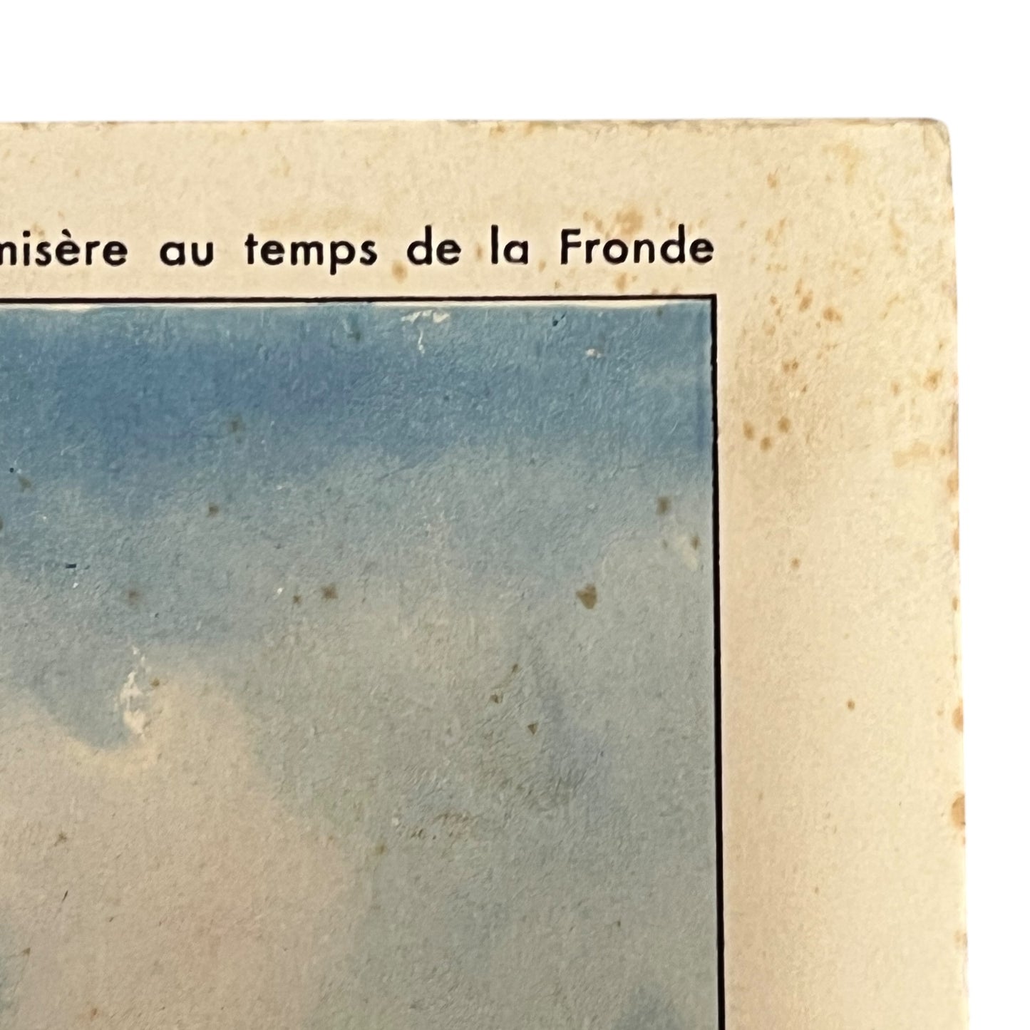 top right corner of French school poster