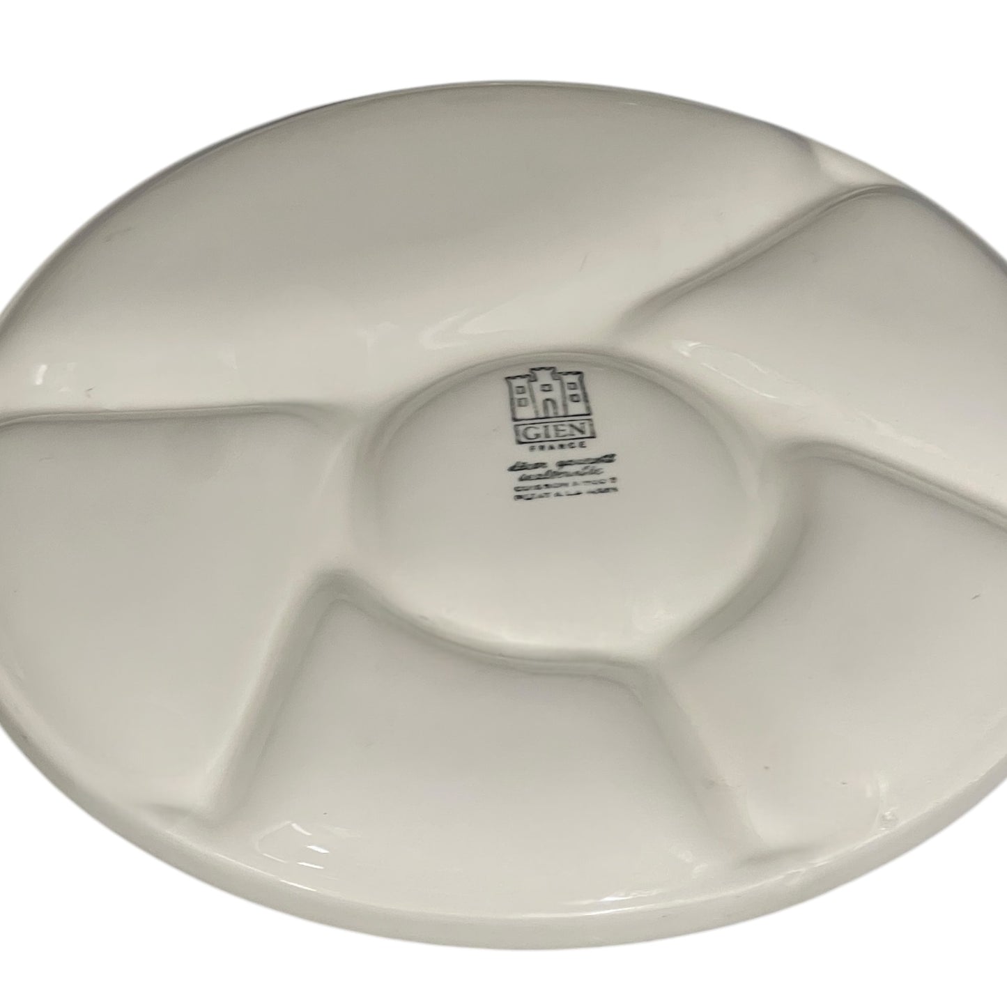 Fondue plate back view
