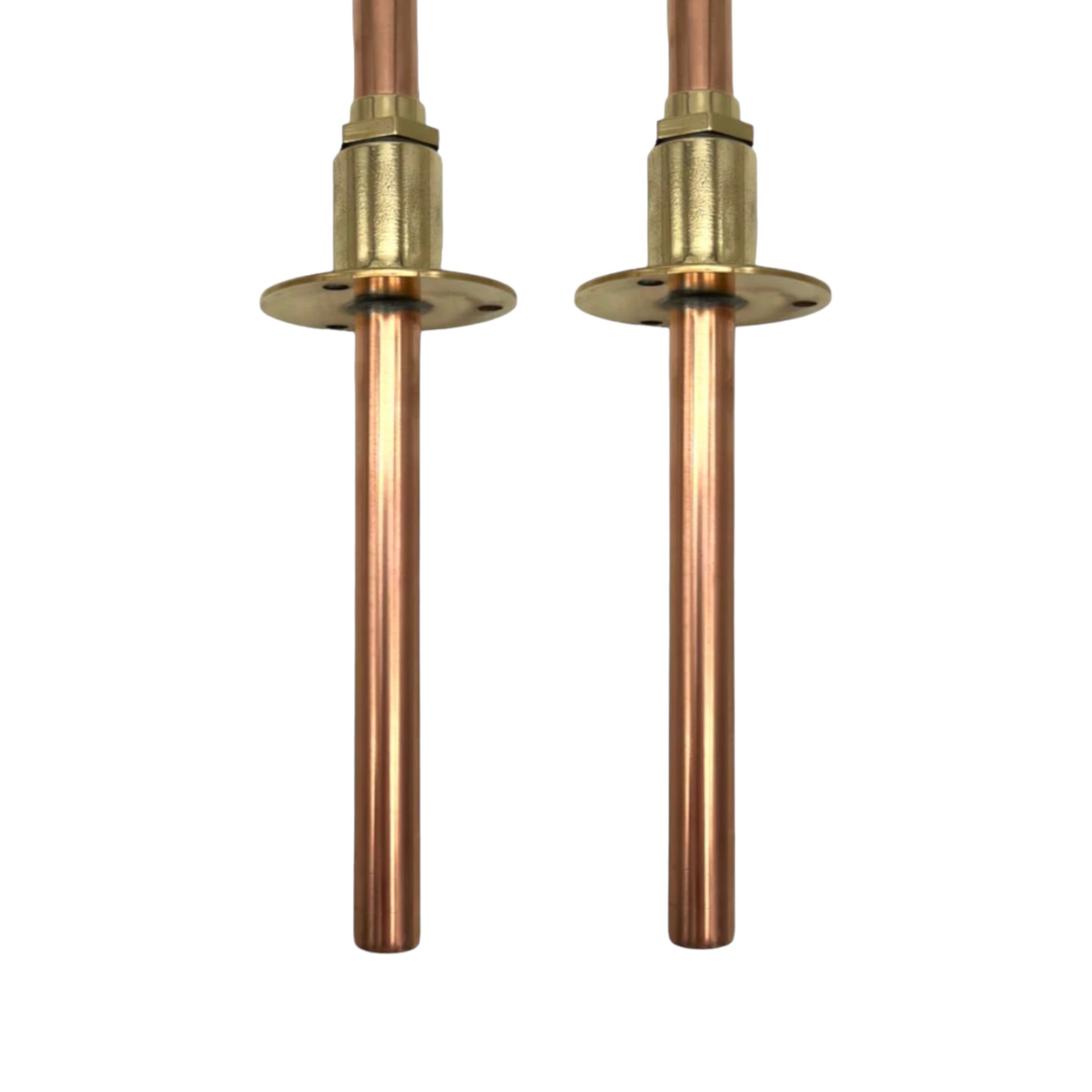 image pair of handmade copper and brass taps