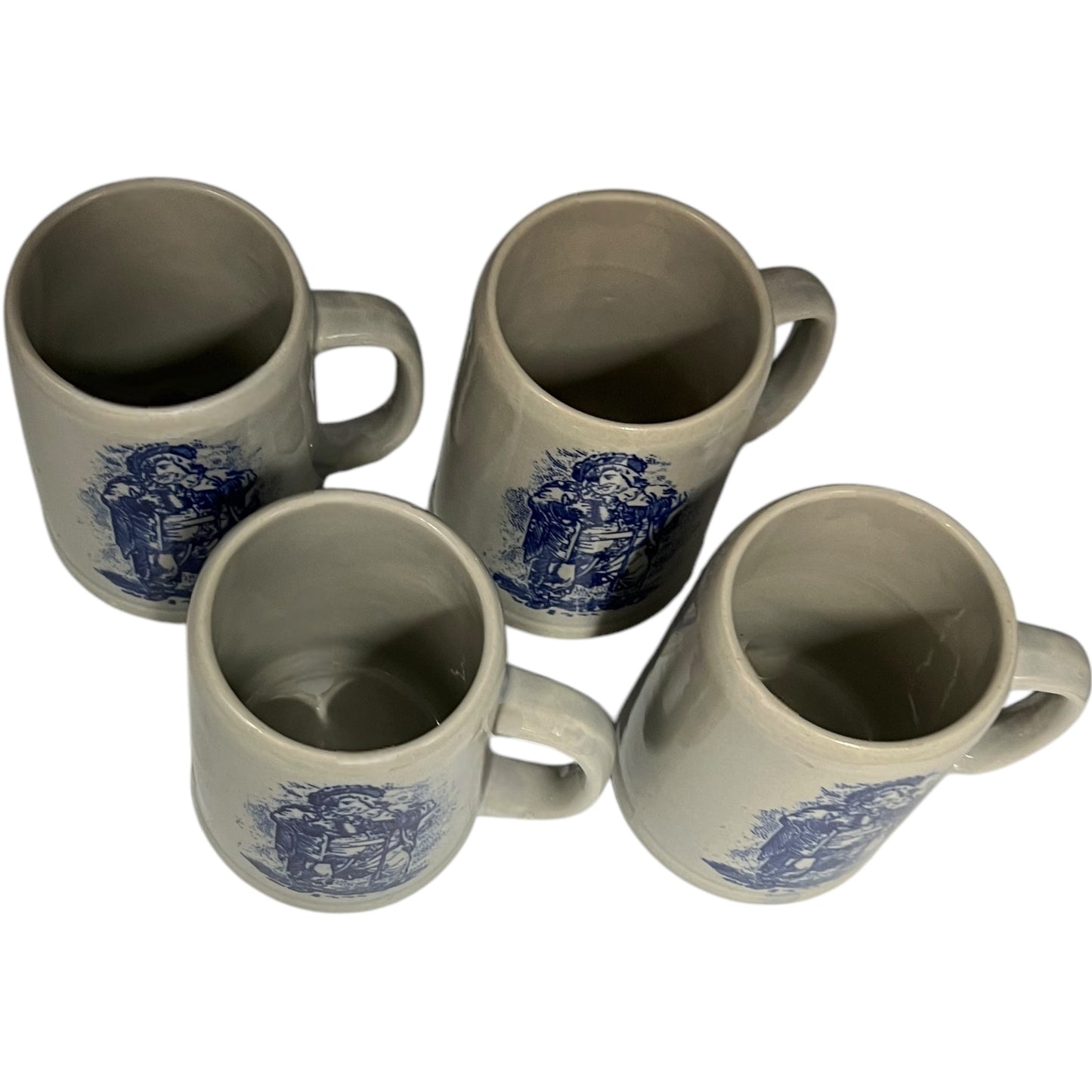 top view of beer steins