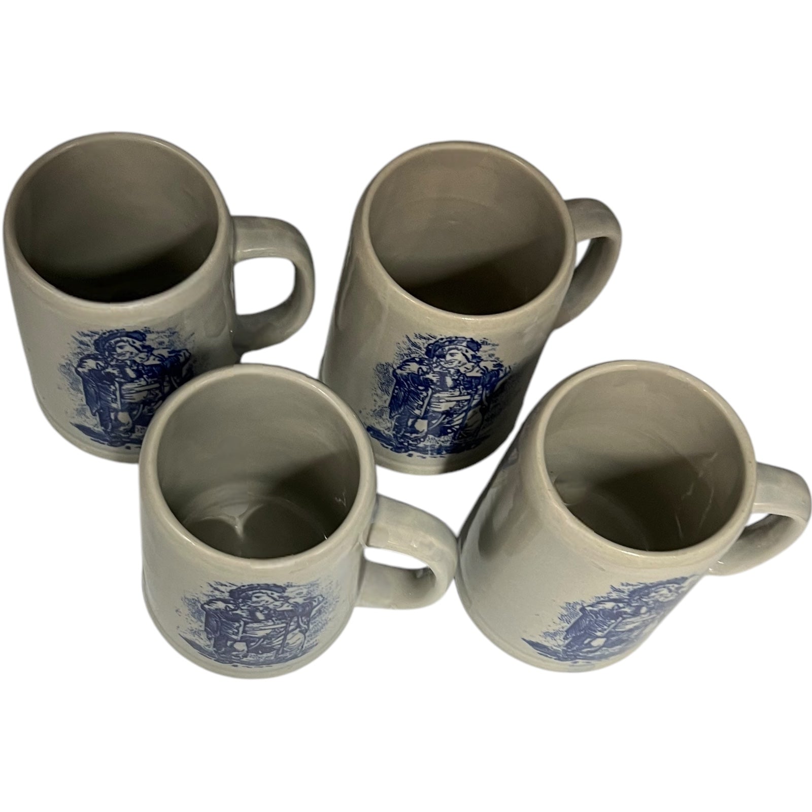 top view of beer steins