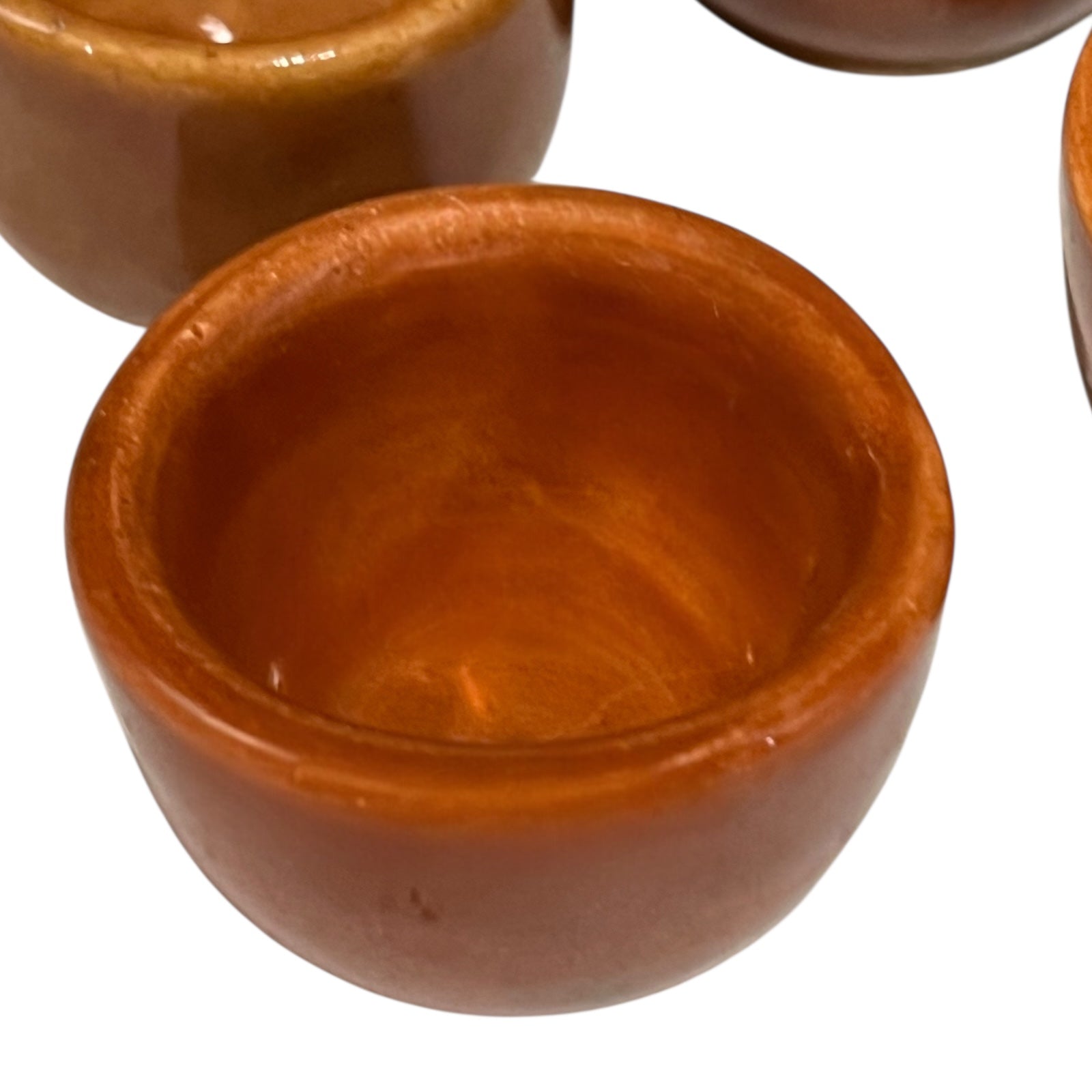 Set of Vintage French Ceramic Escargot Cups, Small Snail Serving Pots for sale