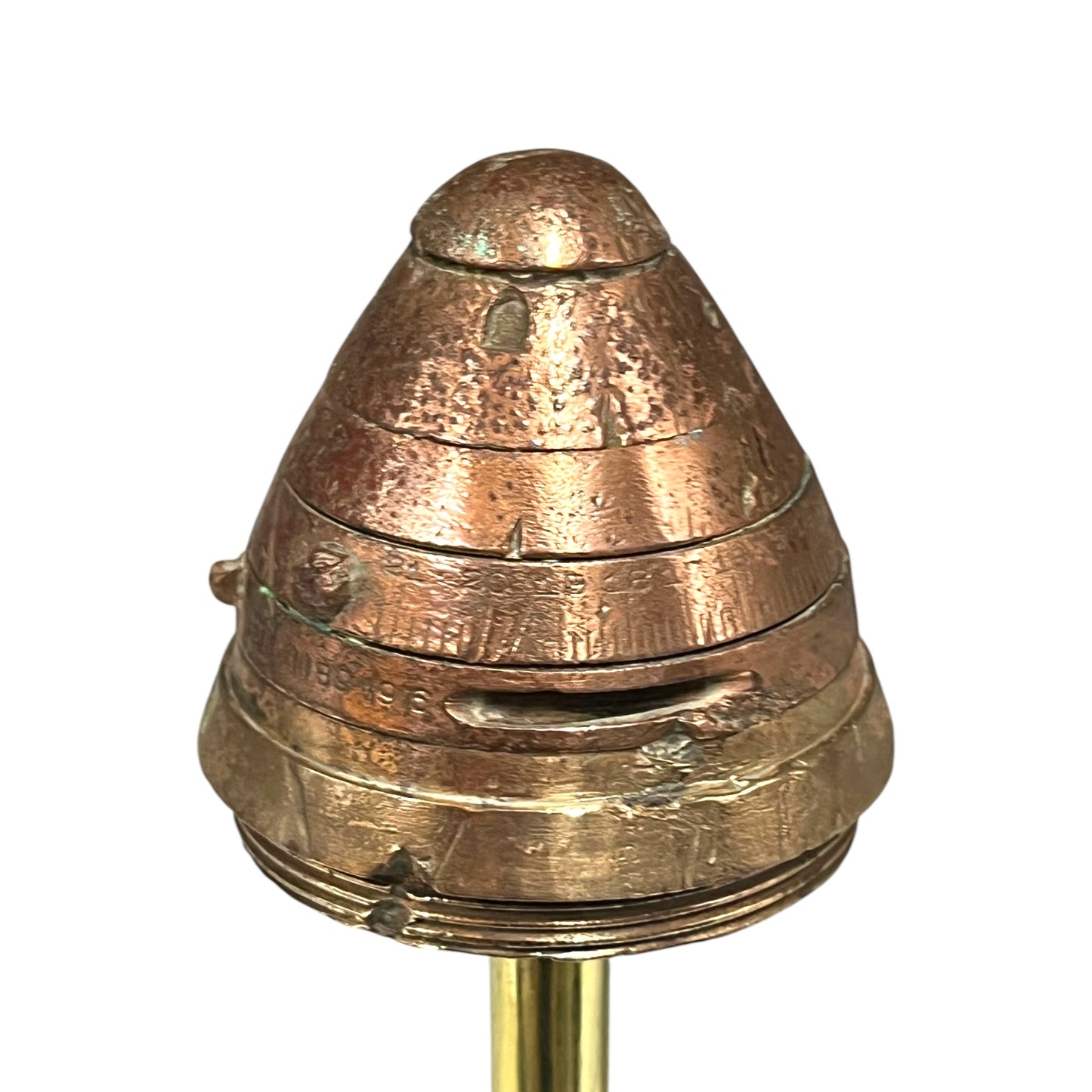 WW1 Brass 18 Pounder Internals including inert Artillery Fuse 85 (D4)