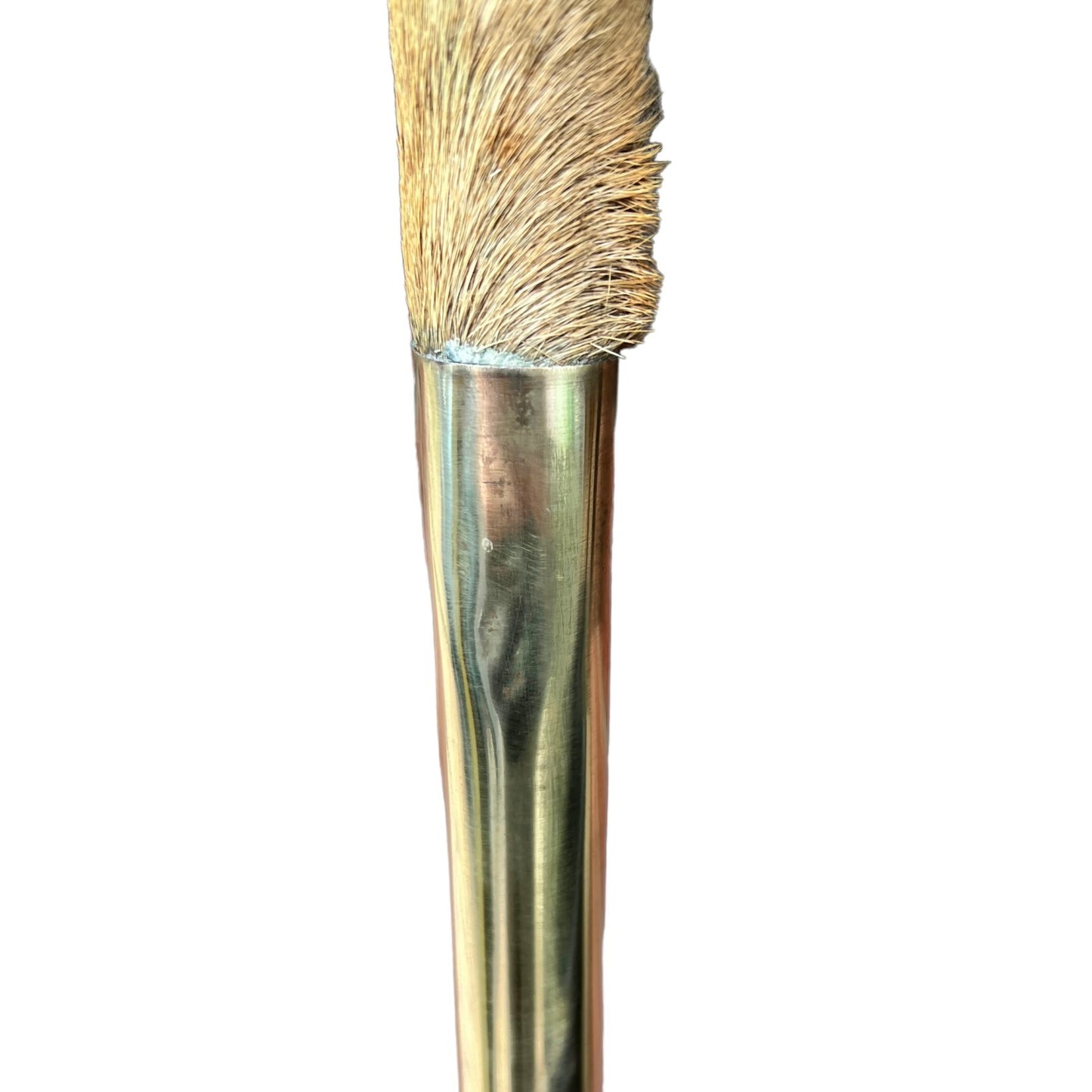French vintage deer hoof handle bamboo walking cane stick
