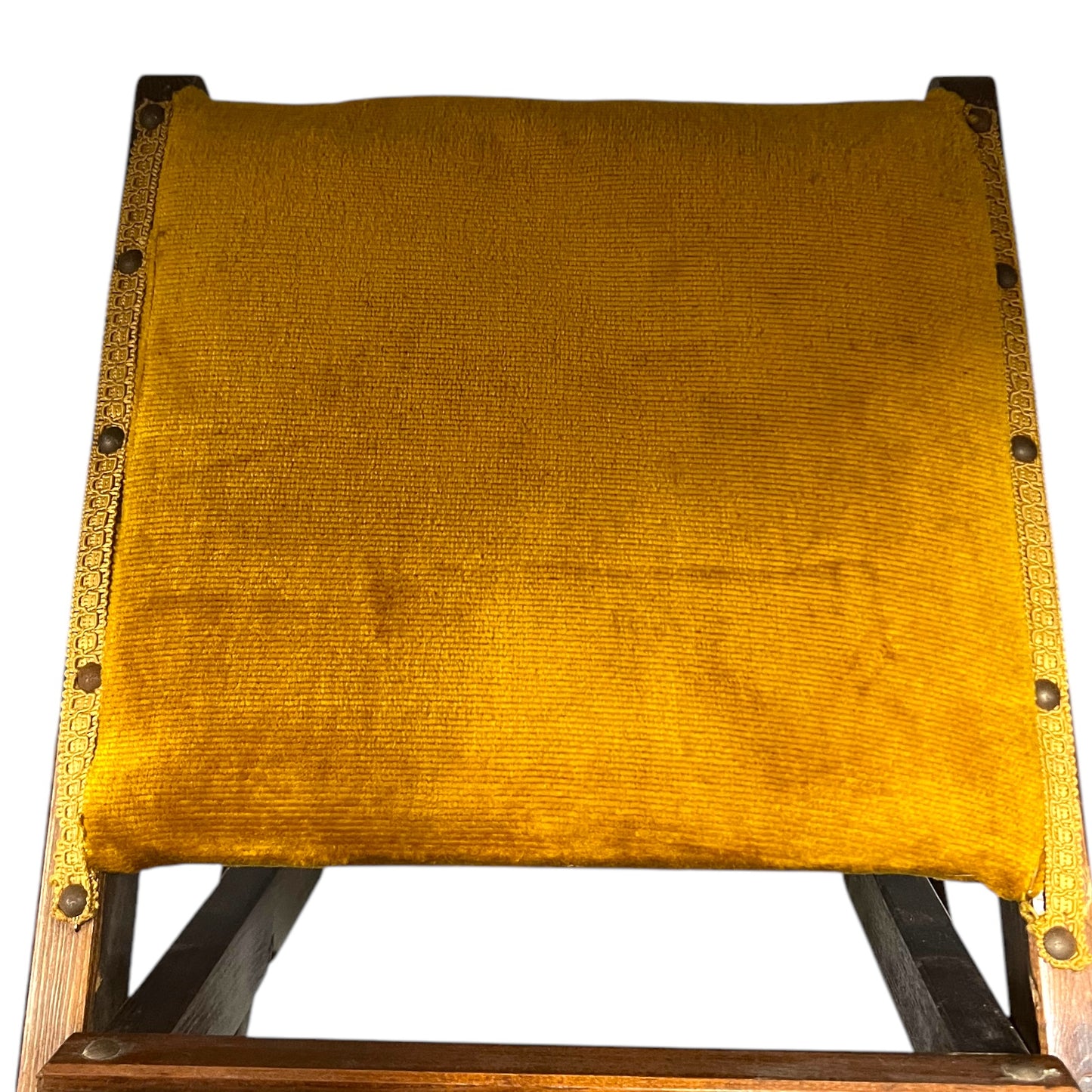 upholstery detail of foot stool