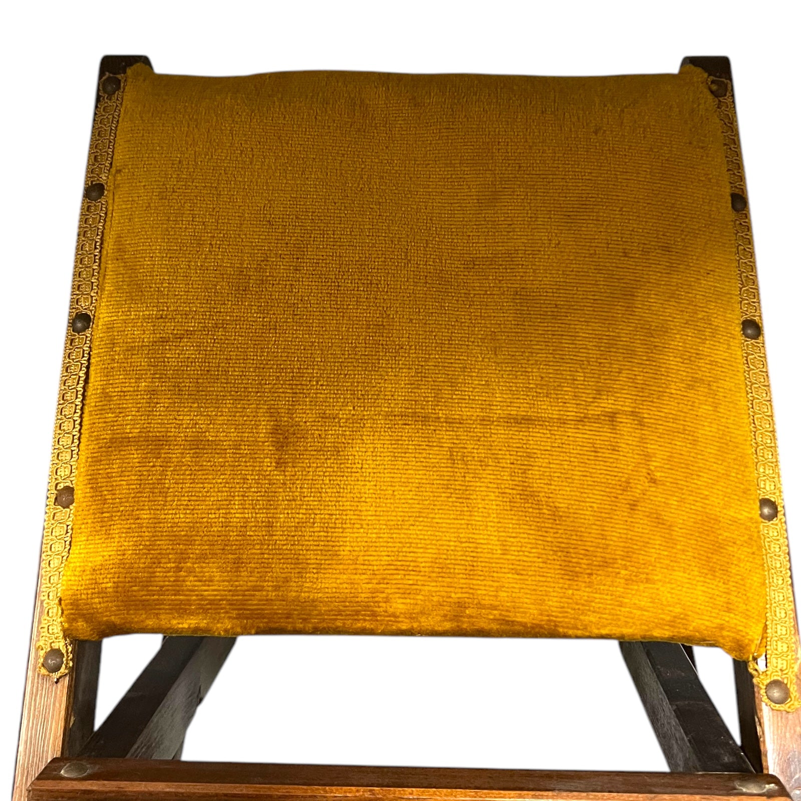 upholstery detail of foot stool