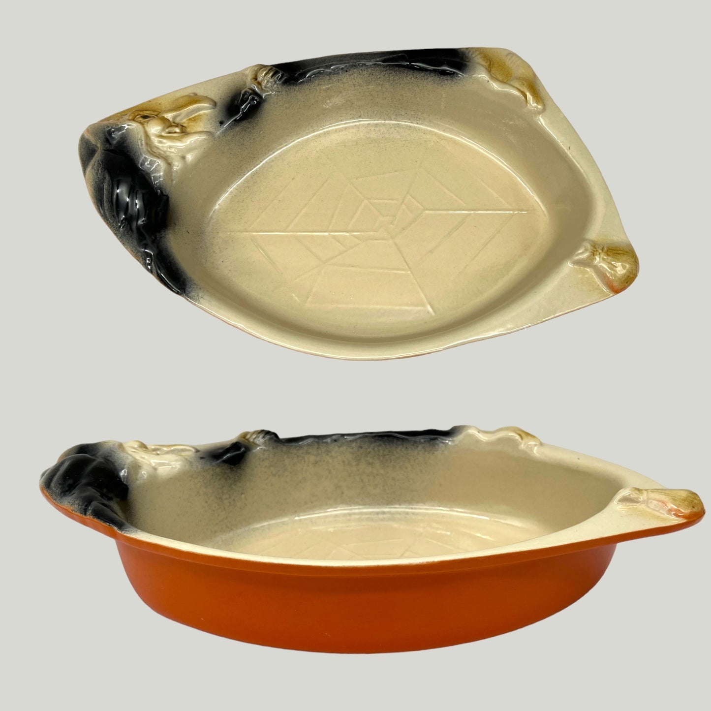 Large Halloween Casserole Pot, Roasting Pot or Pie Dish, Witch Decor (C52)