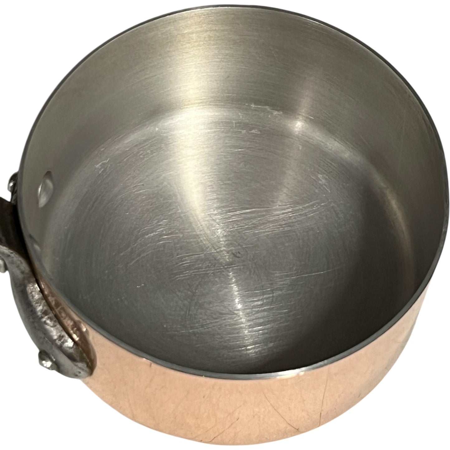 inside lining of French copper pan