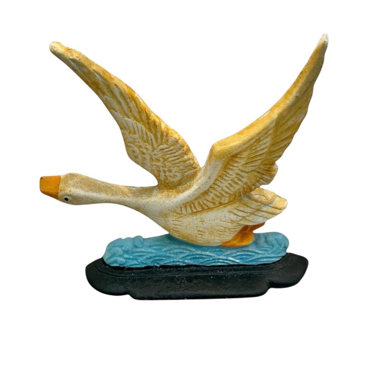French Cast Iron Goose Swan Bird Door Stop, Cast Iron Doorstop Wedge, Door Stay for sale by All Things French Store