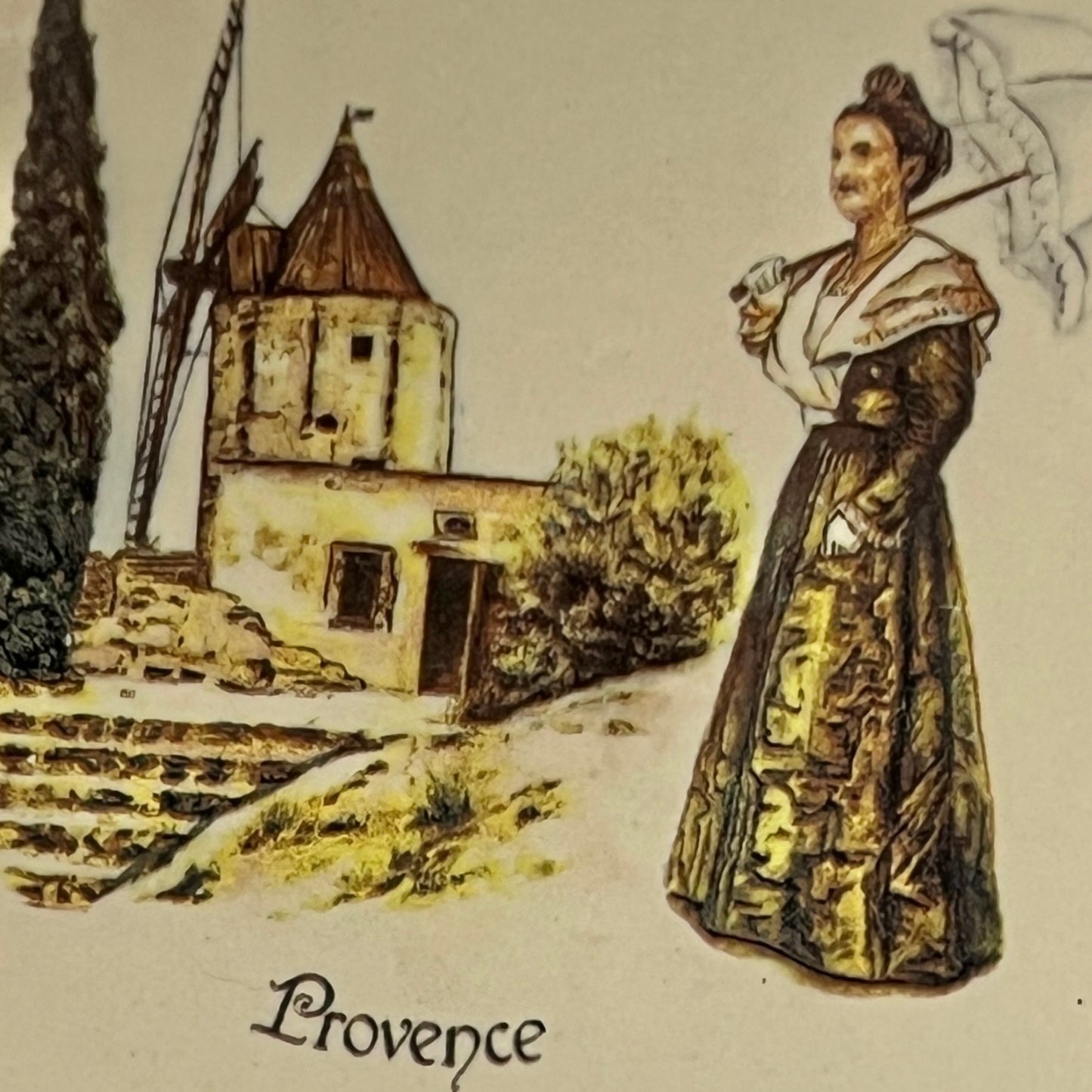 detail view of regional French plate