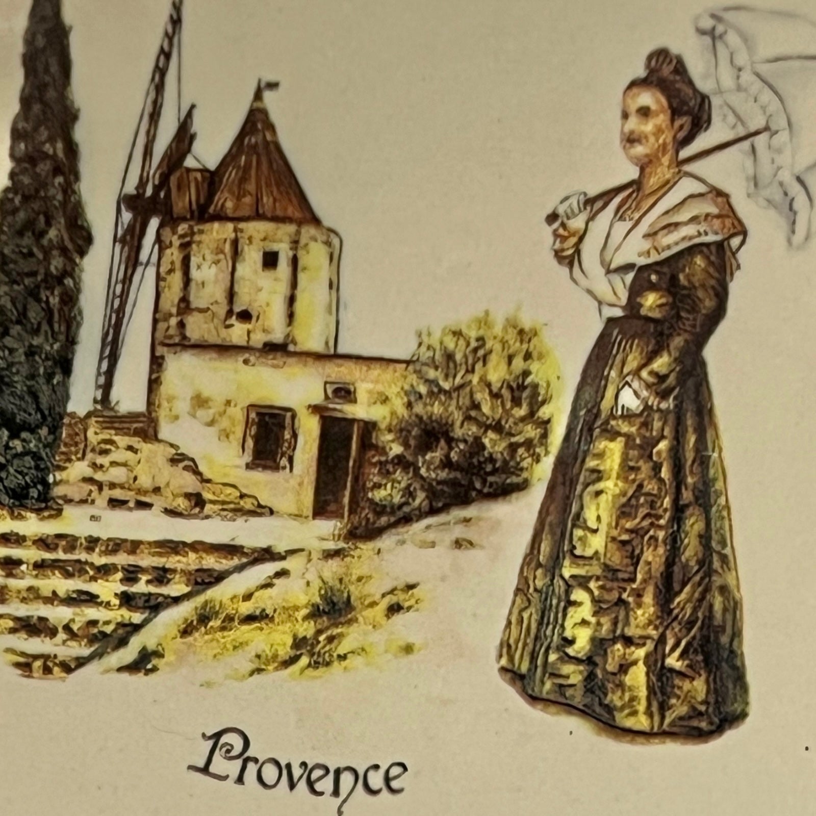 detail view of regional French plate