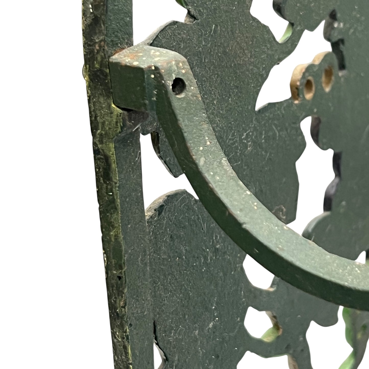 French Vintage Cast Iron Wine Bottle Rack Stand | Holds 12 Bottles | Grape Decor