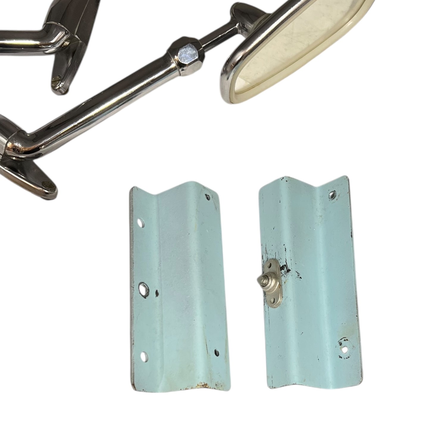 Pair of Rare Vintage Extending Chrome Car Mirrors – TP-RT III 77, Classic Towing Mirrors