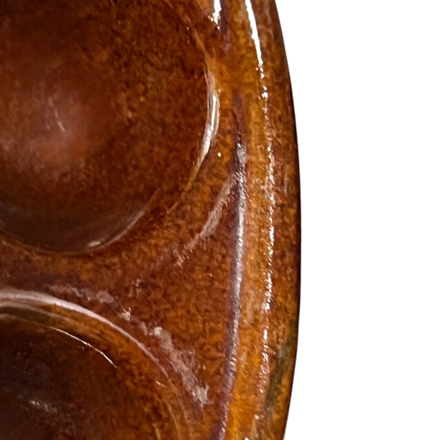 close view French Rustic Ceramic Escargot Dishes, Vintage Snail Pots Plates
