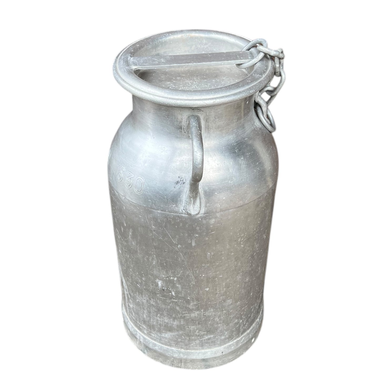 French vintage aluminium milk churn for sale from All Things French Store