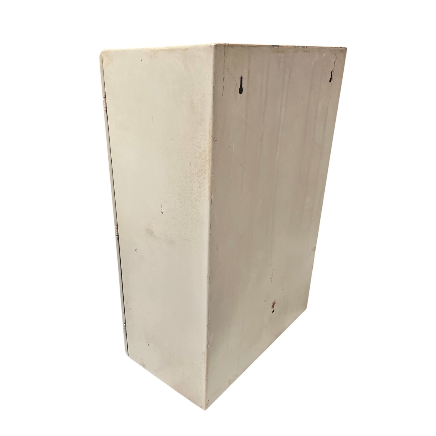 Close-up of the inside of a bathroom cabinet.